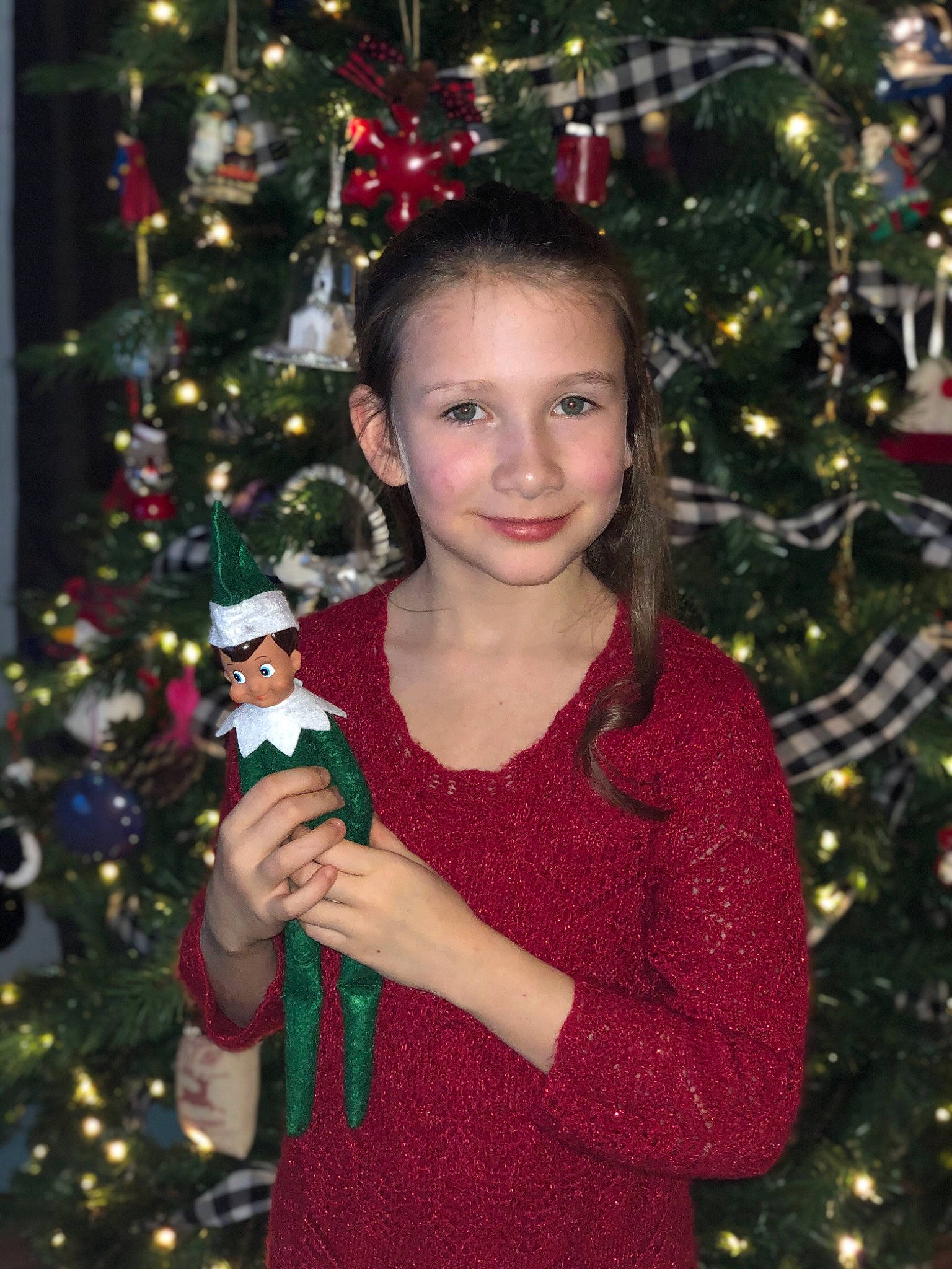 Bizzy is registered to the contest to win money with this photo: christmas, christmas_decoration, christmas_eve, christmas_lights, christmas_ornament, christmas_tree, conifer, event, fir, holiday, holiday_ornament, interior_design, joy, ornament, person, pine, pine_family, plant, smile, spruce