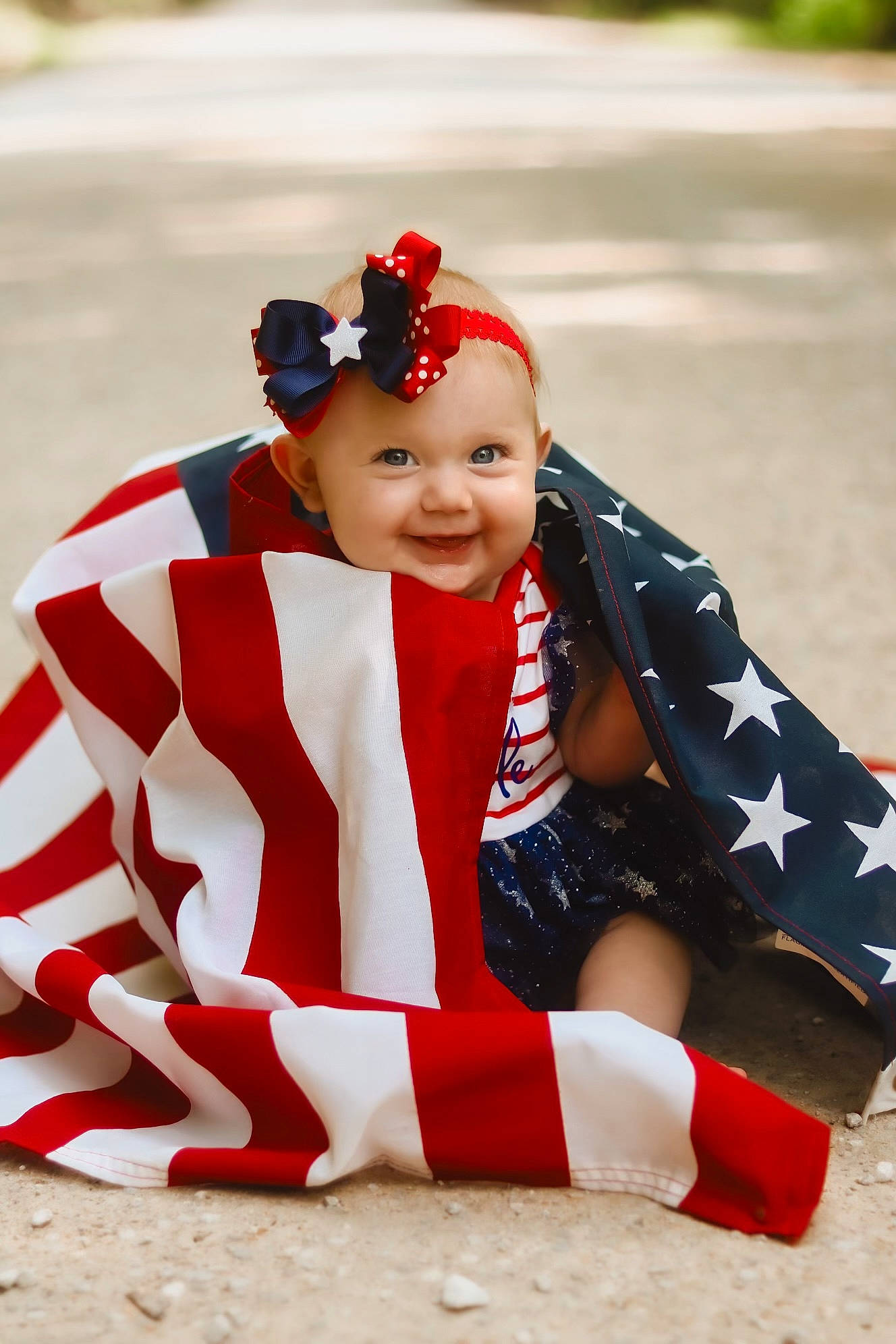 Charlee is registered to the contest to win money with this photo: baby, cap, carmine, child, costume, costume_accessory, costume_hat, event, fashion_accessory, flag_day_usa, flag_of_the_united_states, fun, hair_accessory, happy, headgear, headwear, joy, pattern, person, recreation