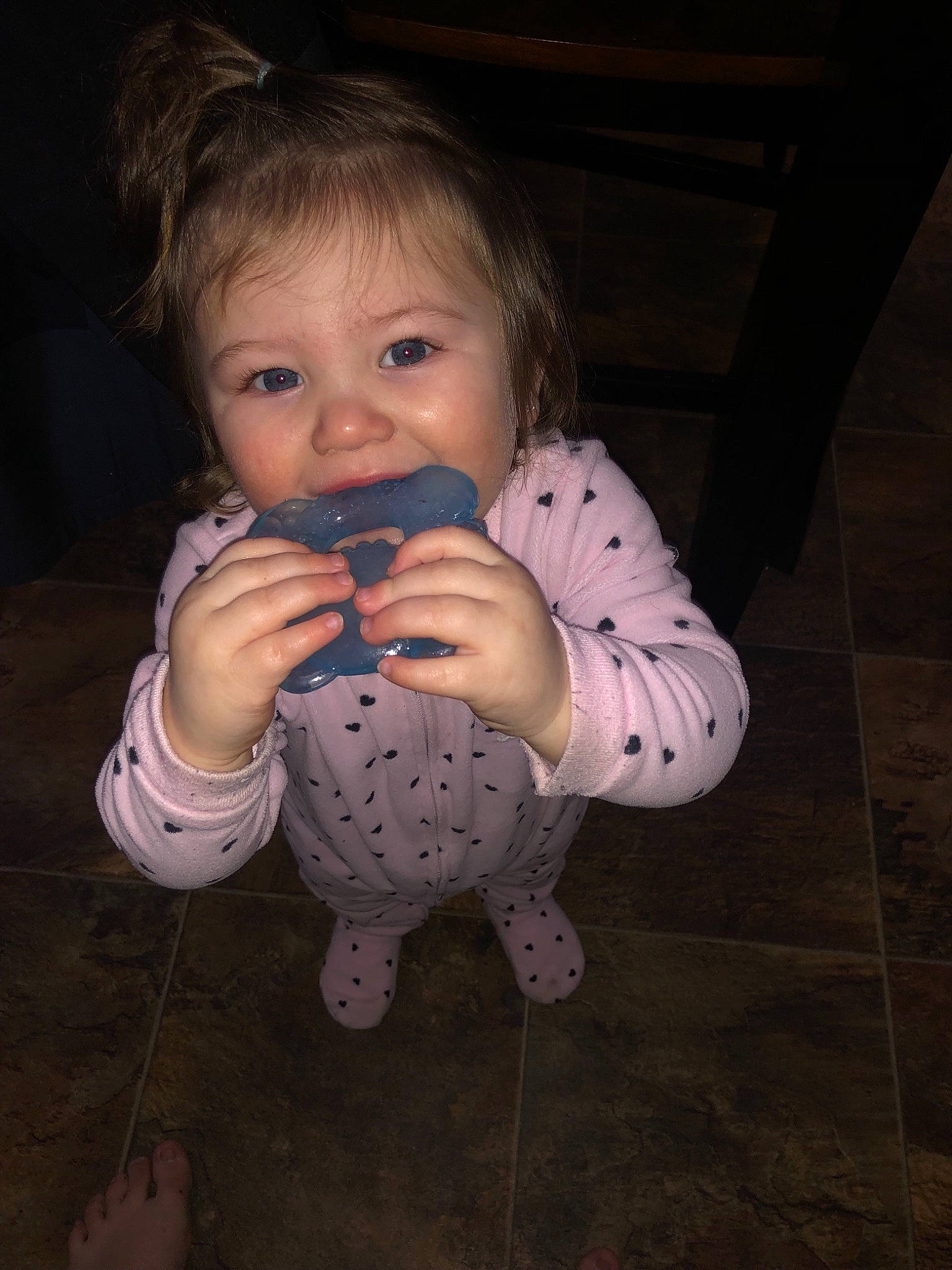 Kynzleigh joined the competition — help win amazing prizes! baby, cheek, child, eye, head, iris, nose, person, sitting, skin, toddler