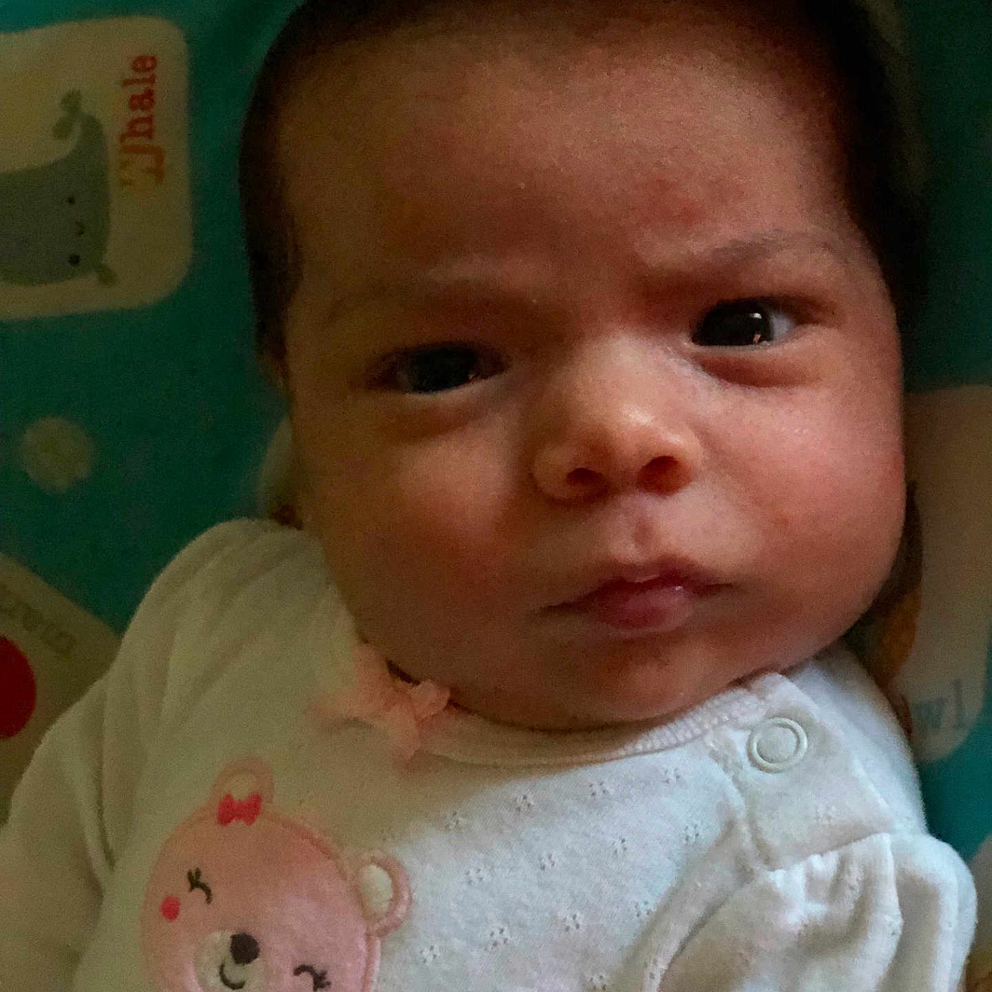 Tabitha is registered to the contest to win money with this photo: bedtime, cheek, child, chin, ear, eye, face, finger, forehead, hand, head, human_hair_color, infant, lip, mouth, nose, product, skin, smile, toddler