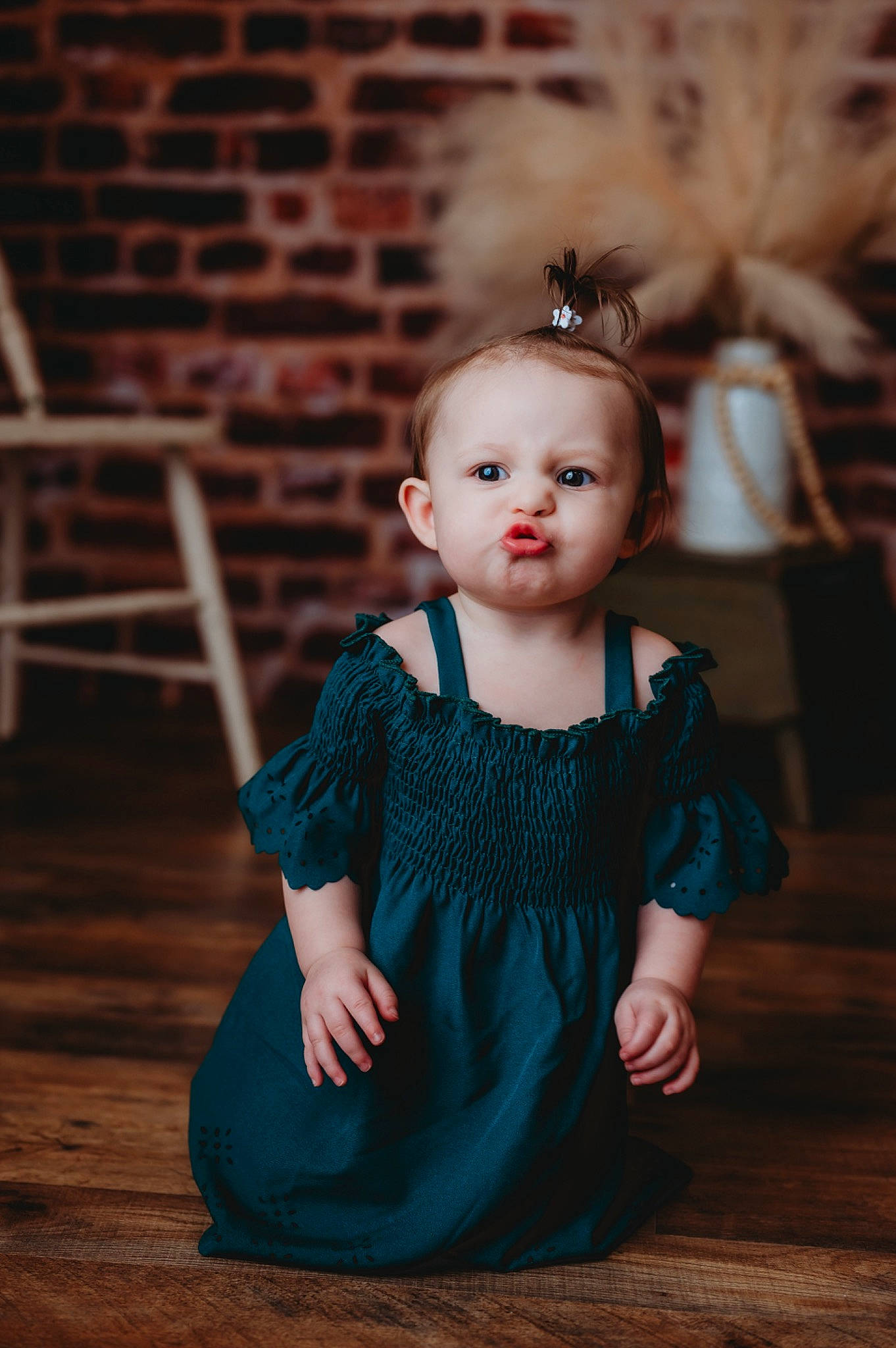 Alison is registered to the contest to win money with this photo: baby_toddler_clothing, beauty, blue, day_dress, dress, eye, eyelash, face, flash_photography, formal_wear, headgear, iris, jewellery, one_piece_garment, person, pink, skin, sleeve, toddler, toy