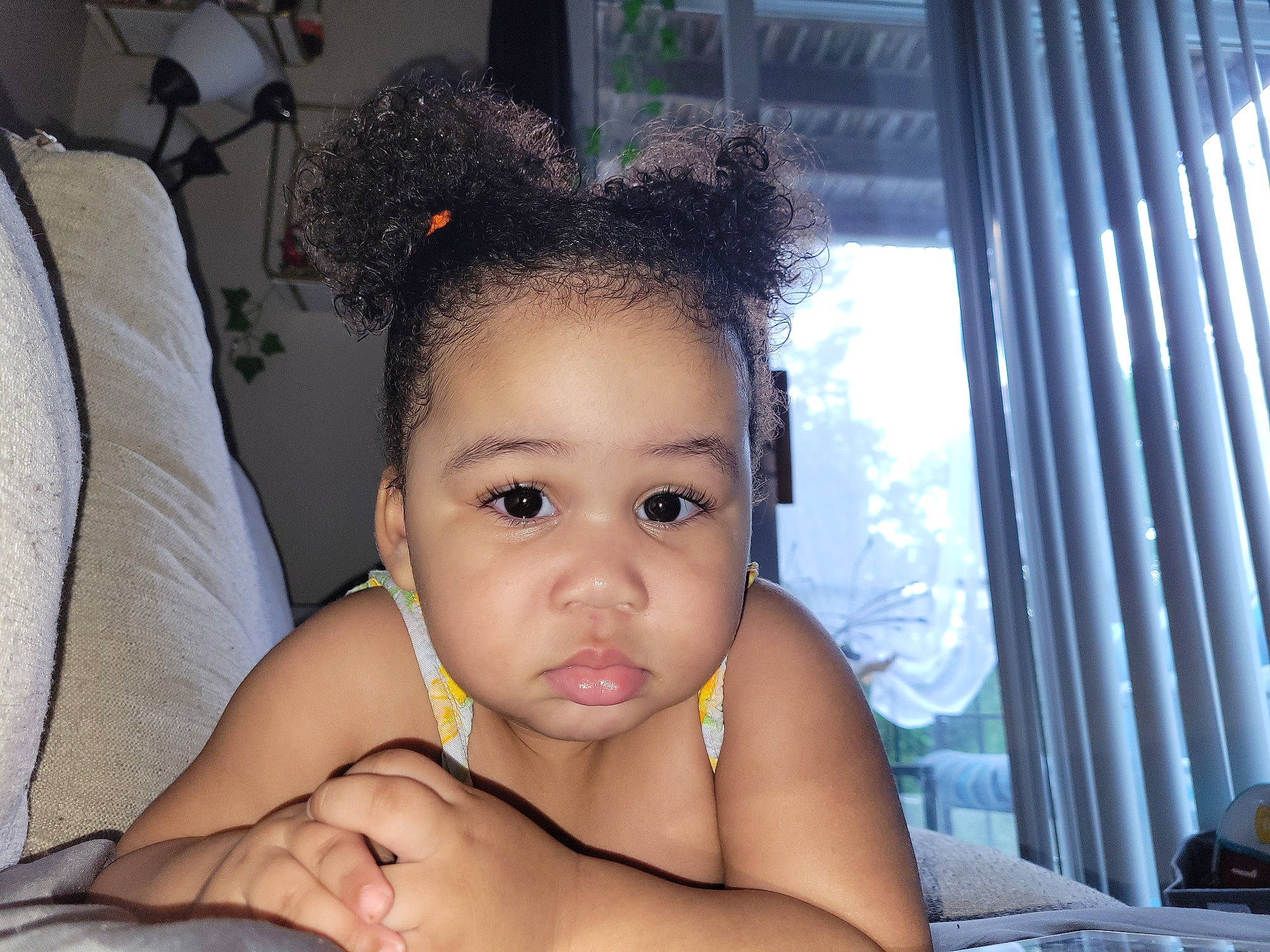 Izabella joined the competition — help win amazing prizes! baby, black_hair, cheek, chest, comfort, ear, eyebrow, eyelash, flash_photography, gesture, happy, iris, lip, neck, nose, person, shoulder, skin, thumb, toddler