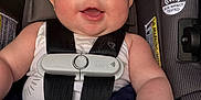 Jaxxon joined the competition — help win amazing prizes! baby, car_seat, child, smiling, blanket, seatbelt, safety, infant, cute, happy, face, expression, indoor, clothing, baby_bottle, child_seat, protection, adorable, person, newborn