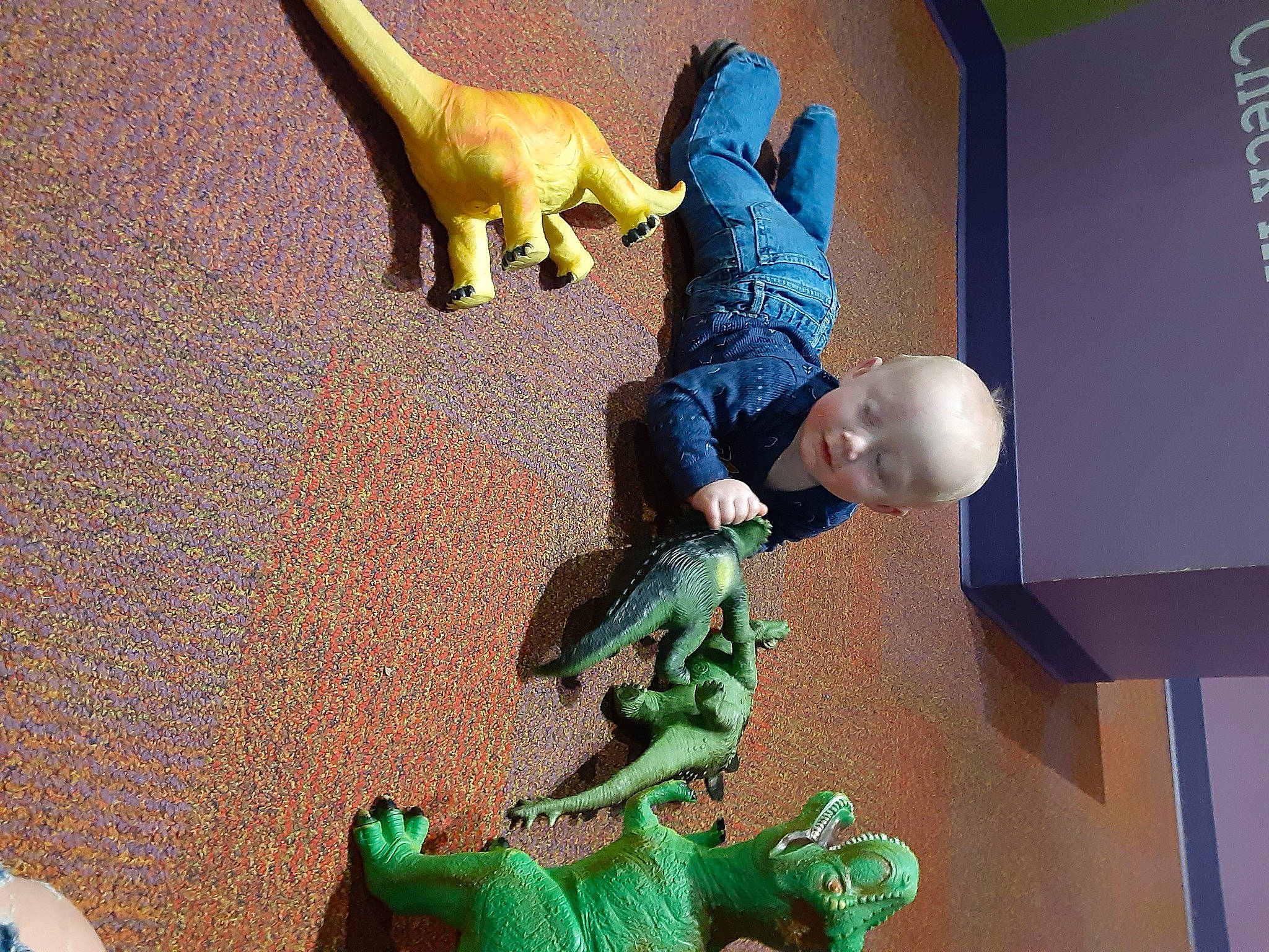 Blaine joined the competition — help win amazing prizes! adaptation, art, dinosaur, fictional_character, figurine, flooring, foot, fun, gesture, green, human_leg, organism, person, plastic, room, stuffed_toy, tail, terrestrial_animal, toy, visual_arts