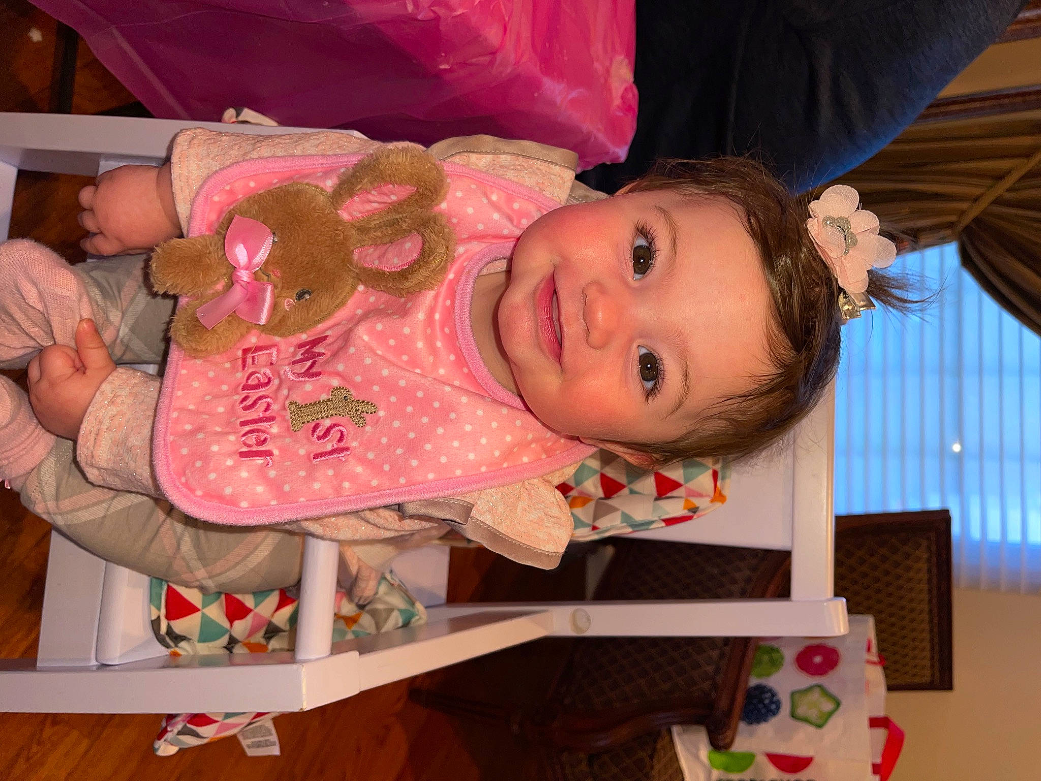 Milania is registered to the contest to win money with this photo: baby, baby_products, baby_toddler_clothing, beauty, cheek, child, curtain, facial_expression, fun, happy, iris, joy, mammal, nose, person, pink, room, skin, smile, textile
