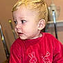 David Covaci participe au concours pour gagner de l'argent avec cette photo : toddler, child, blonde_hair, red_shirt, bunny_illustration, cute, portrait, indoor, person, young_child, clothing, face, looking_sideways, expression, soft_focus, background_blur, sitting, casual, young_kid, cute_outfit