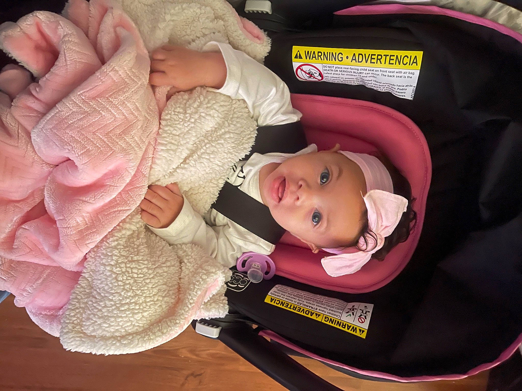 Niylah joined the competition — help win amazing prizes! baby, baby_carriage, baby_products, baby_toddler_clothing, car_seat, cheek, child, comfort, fashion_accessory, fedora, finger, hand, hat, headgear, headwear, organ, person, petal, pink, skin