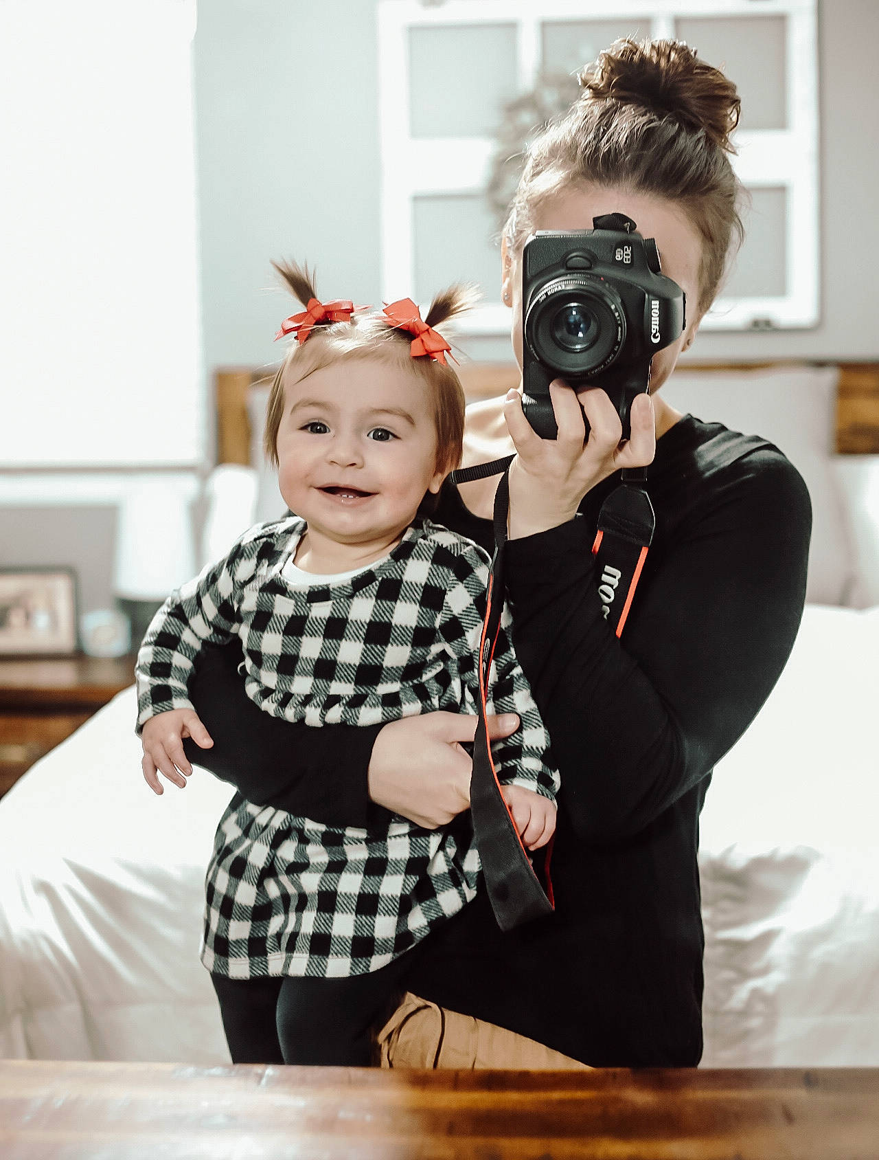 Collins joined the competition — help win amazing prizes! baby, camera, ceremony, child, daughter, design, ear, family, joy, neck, pattern, person, photograph, photographer, photography, plaid, sleeve, snapshot, stock_photography, toddler