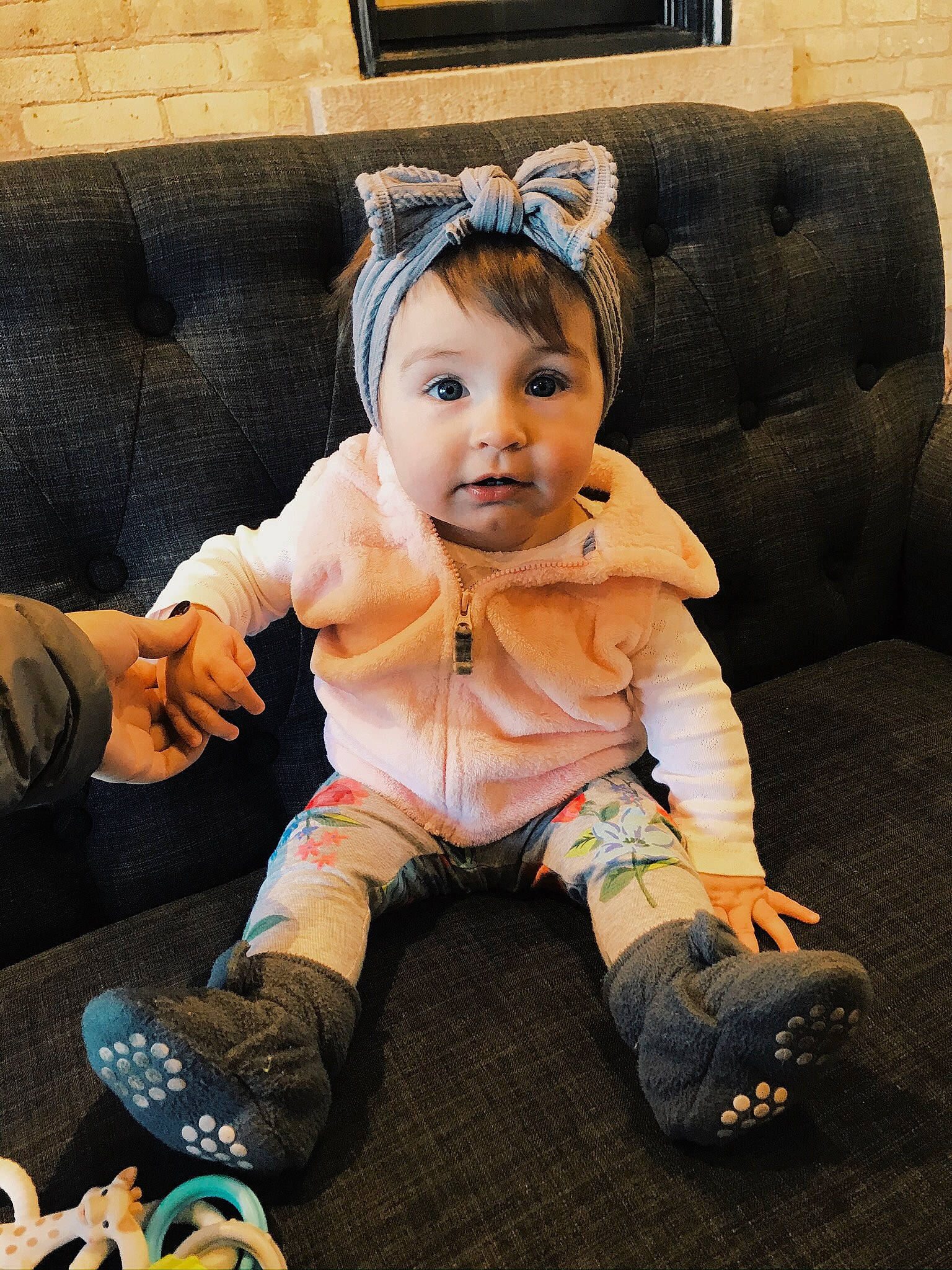 Collins joined the competition — help win amazing prizes! arm, baby, cheek, child, cool, ear, floor, footwear, head, joint, leg, person, shoe, sitting, skin, toddler, toy