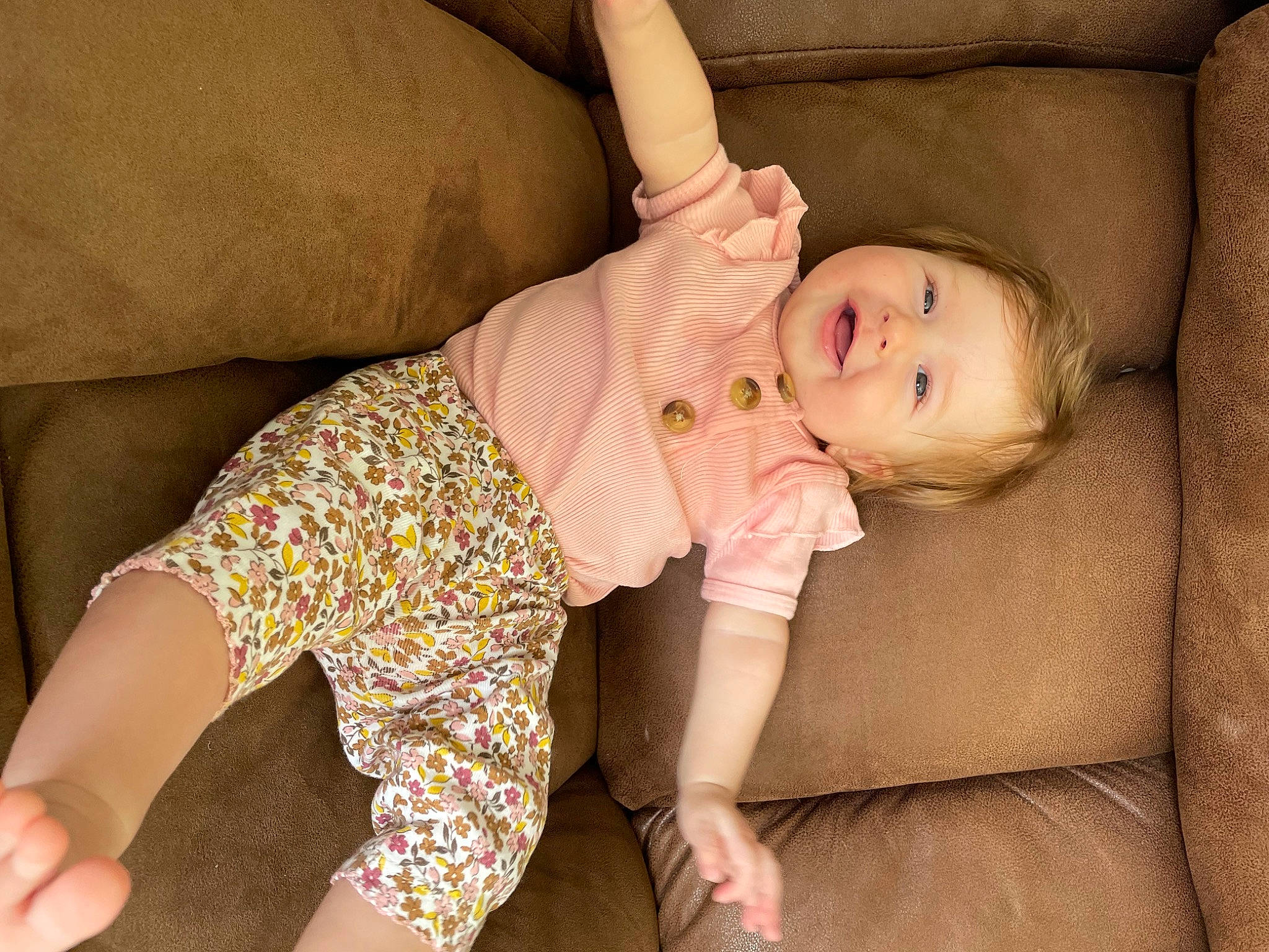 Lucille joined the competition — help win amazing prizes! baby, baby_toddler_clothing, cheek, comfort, facial_expression, finger, flash_photography, floor, flooring, headgear, human_body, joint, knee, leg, mouth, neck, person, pink, skin, sleeve