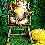 baby, chair, clothing, daisy, face, flower, flowerarrangement, flowerbouquet, furniture, grass, hat, head, herbal, herbs, person, petal, photography, plant, portrait, sunflower
