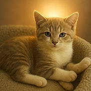 Grimm joined the competition — help win amazing prizes! kitten, cat, pet, feline, animal, cute, cozy, bed, resting, fur, whiskers, ears, paws, indoor, warm_light, portrait, closeup, soft_texture, sleepy, adorable