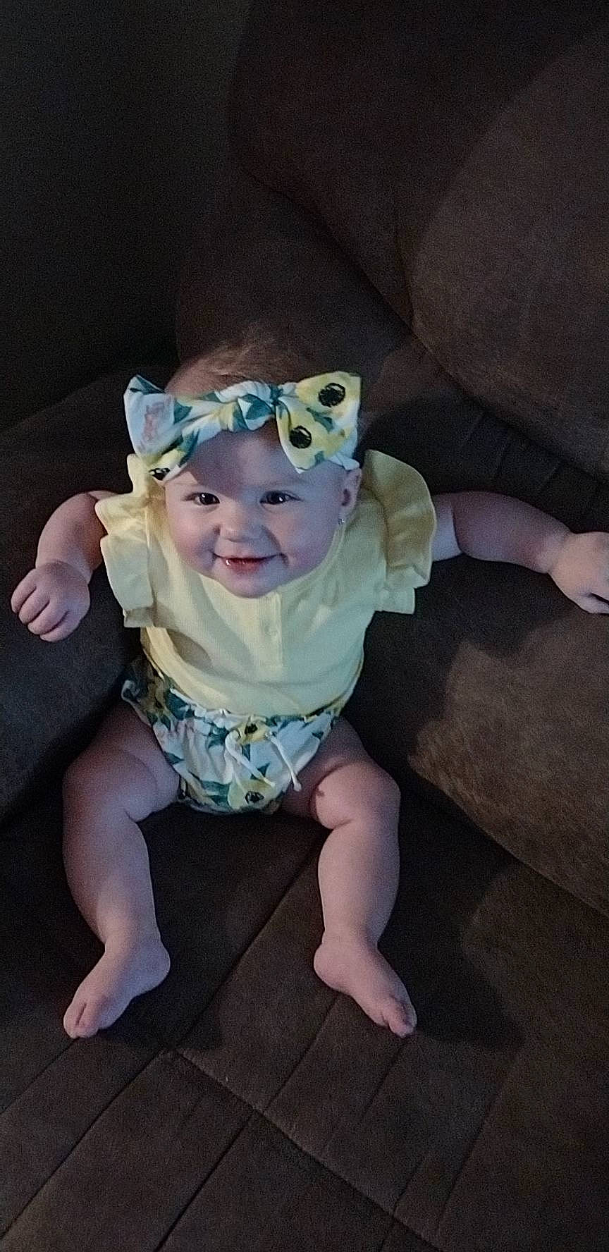 Paisley joined the competition — help win amazing prizes! baby, baby_toddler_clothing, child, eye, finger, flash_photography, foot, fun, goggles, grass, happy, head, headwear, mouth, person, personal_protective_equipment, sitting, skin, smile, sunglasses