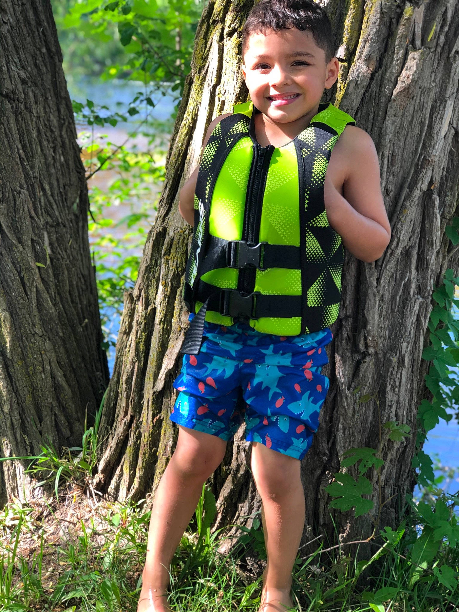 Yari joined the competition — help win amazing prizes! child, child_model, hairstyle, joy, jungle, people_in_nature, person, plant, shorts, tree, trunk, vacation, woody_plant