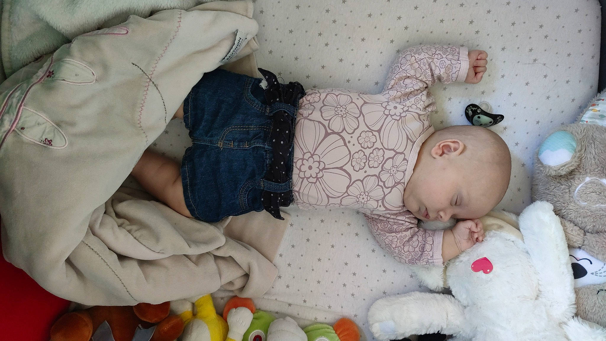 Léonie participe au concours pour gagner de l'argent avec cette photo : baby, baby_products, baby_sleeping, baby_toddler_clothing, bed, bedding, bedtime, child, comfort, hand, head, human, linens, person, product, skin, sleeve, textile, toddler, toy