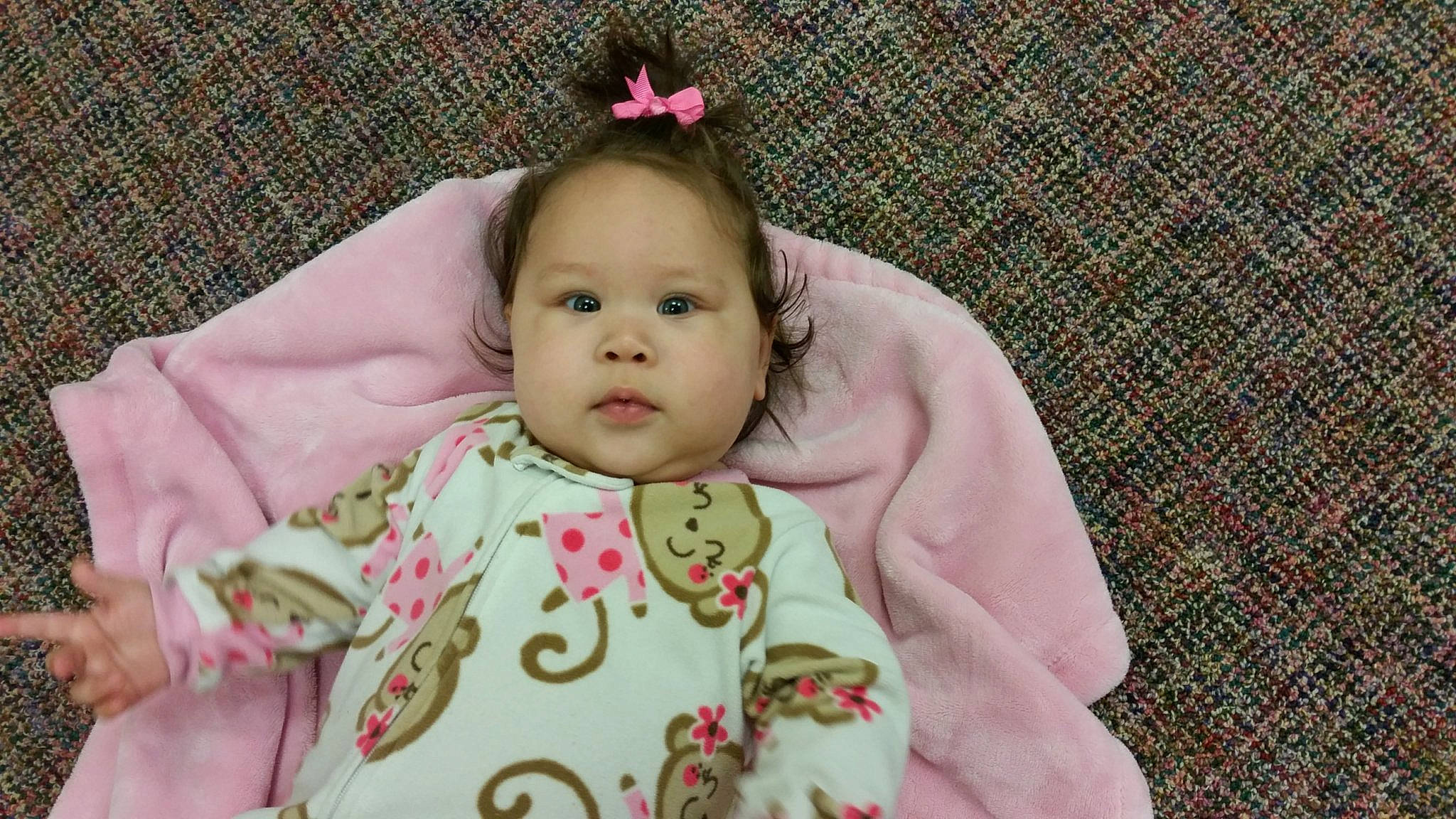 Evalyn joined the competition — help win amazing prizes! baby, cheek, child, person, pink, skin, toddler