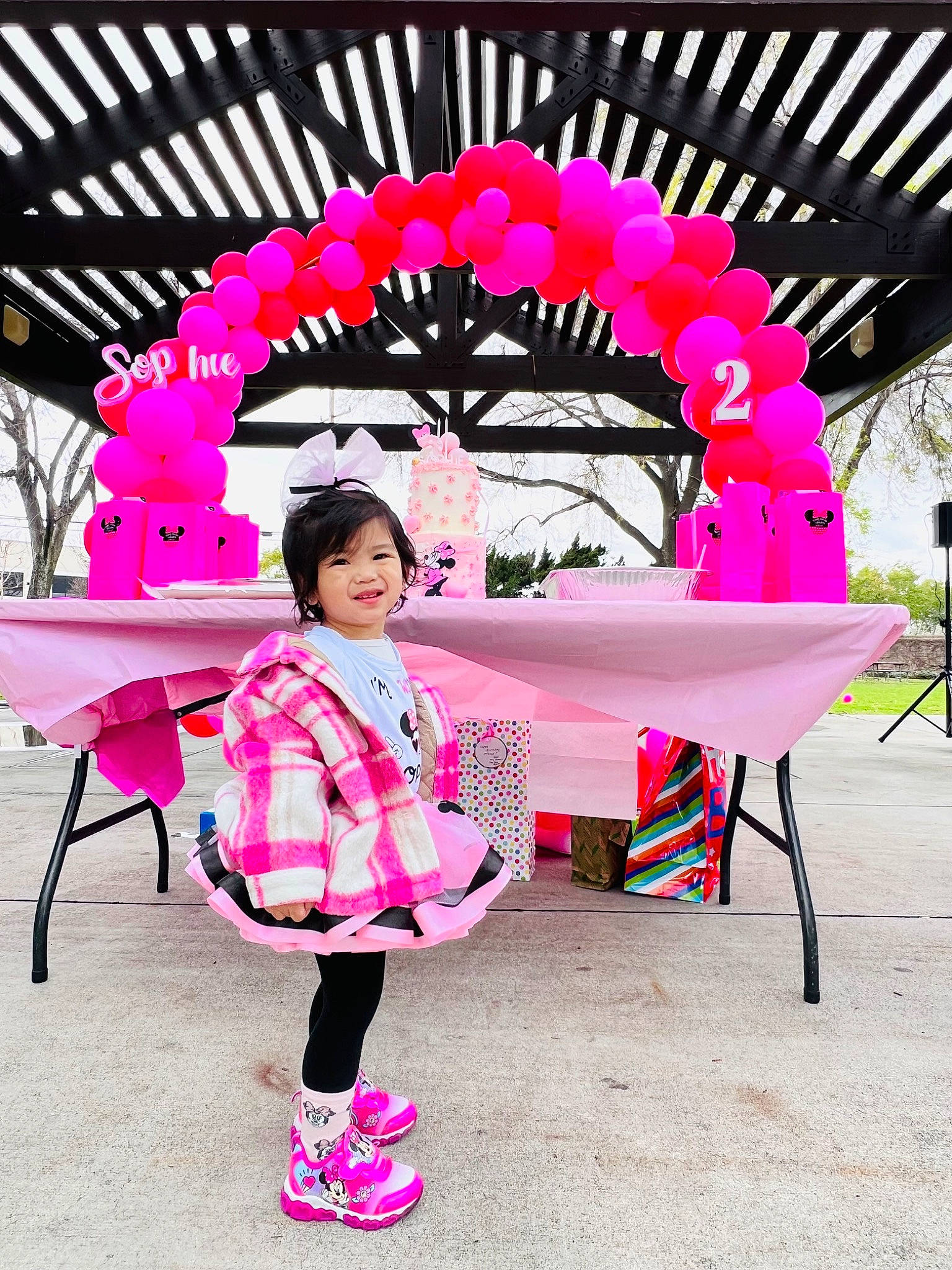 Sophie Magdalene joined the competition — help win amazing prizes! art, child, costume, event, fashion_accessory, font, fun, happy, human_body, leisure, magenta, outdoor_furniture, pattern, person, pink, plant, purple, sleeve, smile, toddler