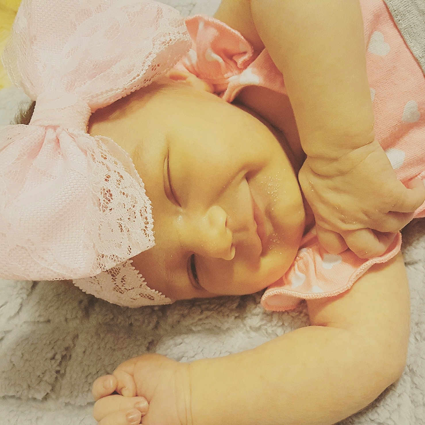 Shyann Mackenzie is registered to the contest to win money with this photo: cheek, child, finger, hand, infant, skin, sleep, toddler