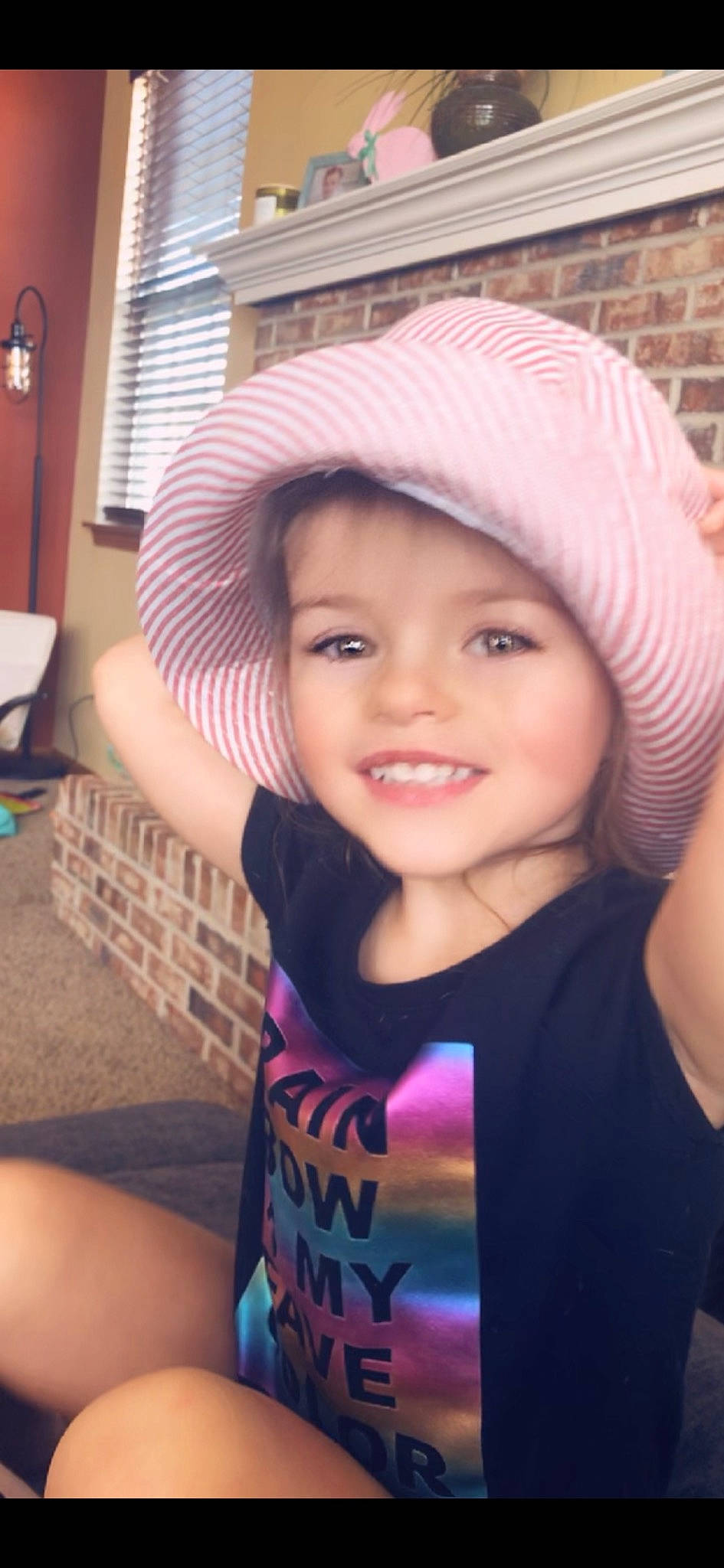 Rory joined the competition — help win amazing prizes! beauty, cheek, child, child_model, clothing, cool, eyebrow, face, fashion_accessory, forehead, hat, headgear, headwear, joy, knit_cap, lip, person, pink, selfie, skin