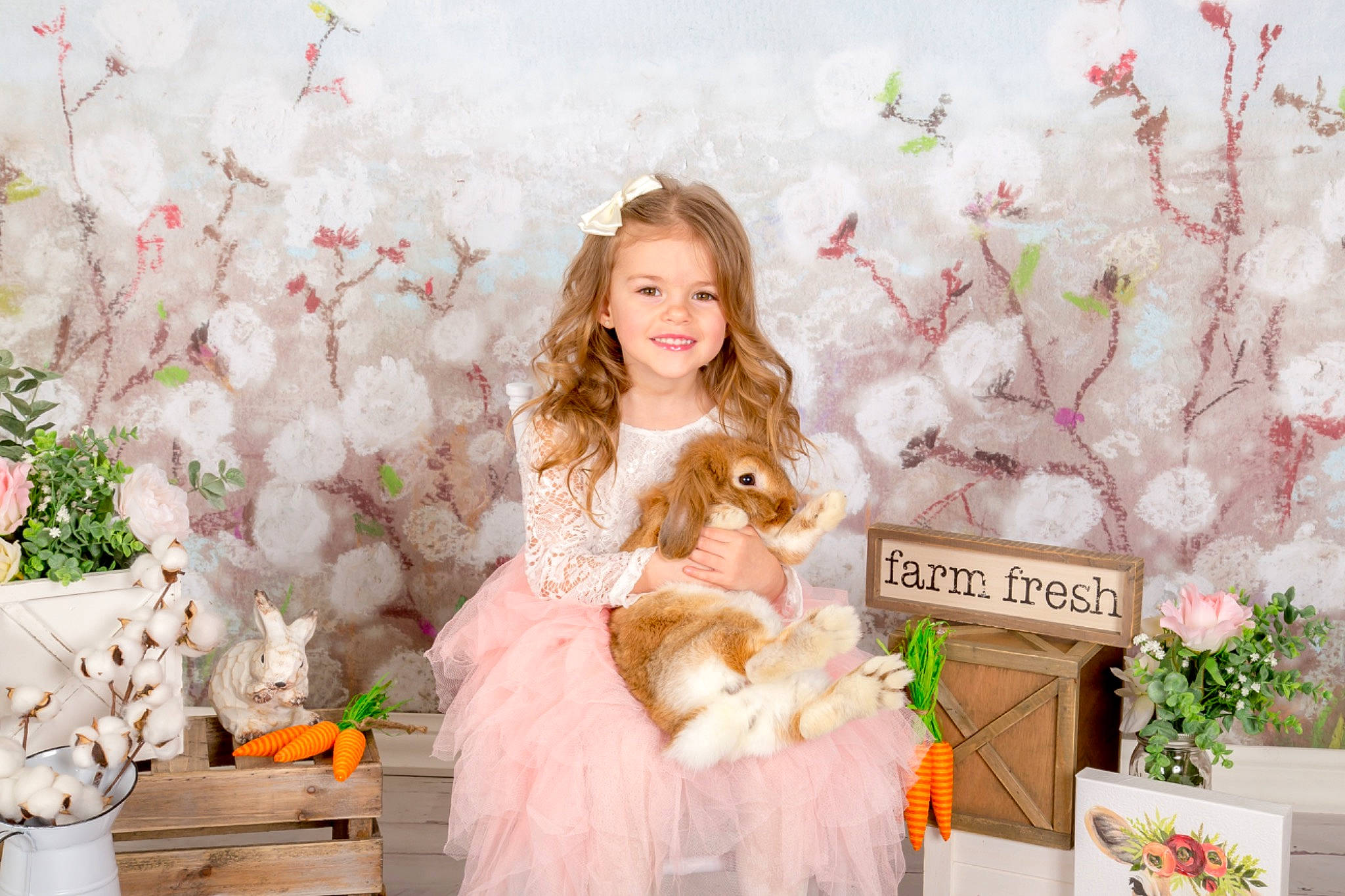 Rory joined the competition — help win amazing prizes! child, child_model, costume, dress, floral_design, floristry, flower, flower_arranging, happy, joy, peach, person, petal, photography, pink, plant, smile, spring, toddler