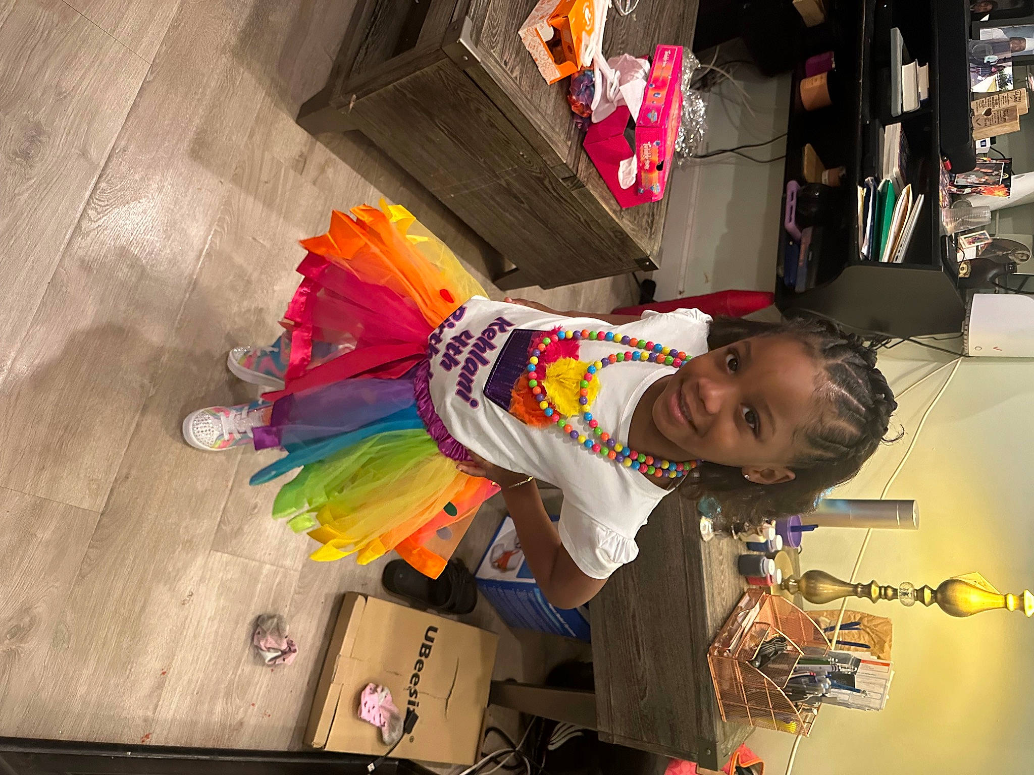 Kehlani is registered to the contest to win money with this photo: child, fashion_design, flooring, fun, happy, human_leg, joy, pattern, person, play, room, smile, street, toddler, visual_arts, world