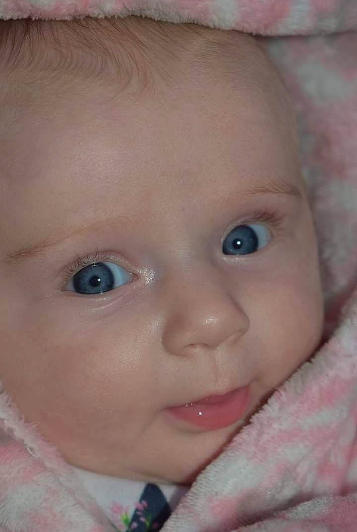 Astrid is registered to the contest to win money with this photo: baby, baby_toddler_clothing, cheek, child, chin, ear, eye, eyebrow, eyelash, forehead, hair, happy, head, iris, lip, mouth, nose, person, skin, smile