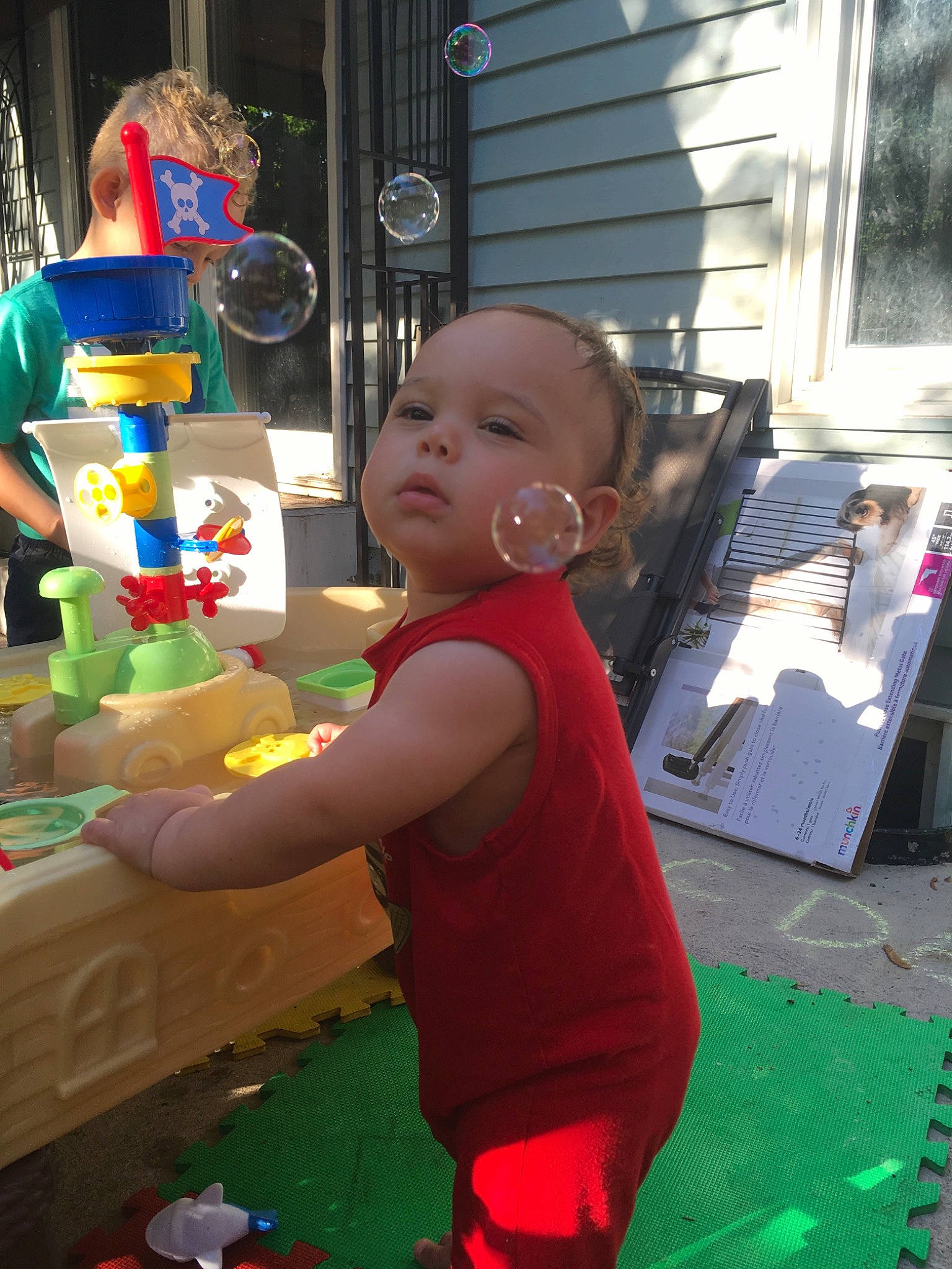 Leland is registered to the contest to win money with this photo: baby, child, fun, party, person, play, toddler, toy, vacation