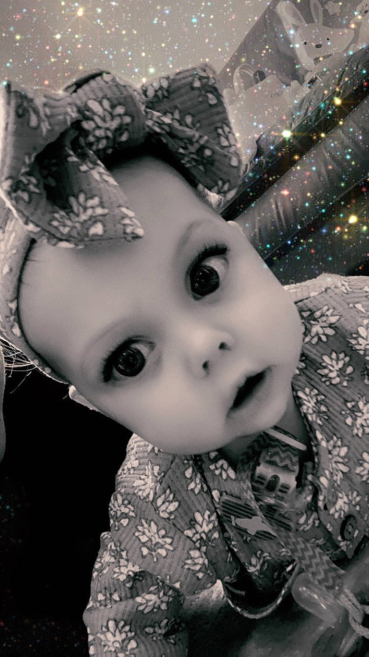 Taegan joined the competition — help win amazing prizes! black_and_white, cheek, child, doll, eye, eyelash, fashion_accessory, flash_photography, happy, head, iris, monochrome, monochrome_photography, pattern, people_in_nature, person, portrait_photography, stock_photography, style, toy