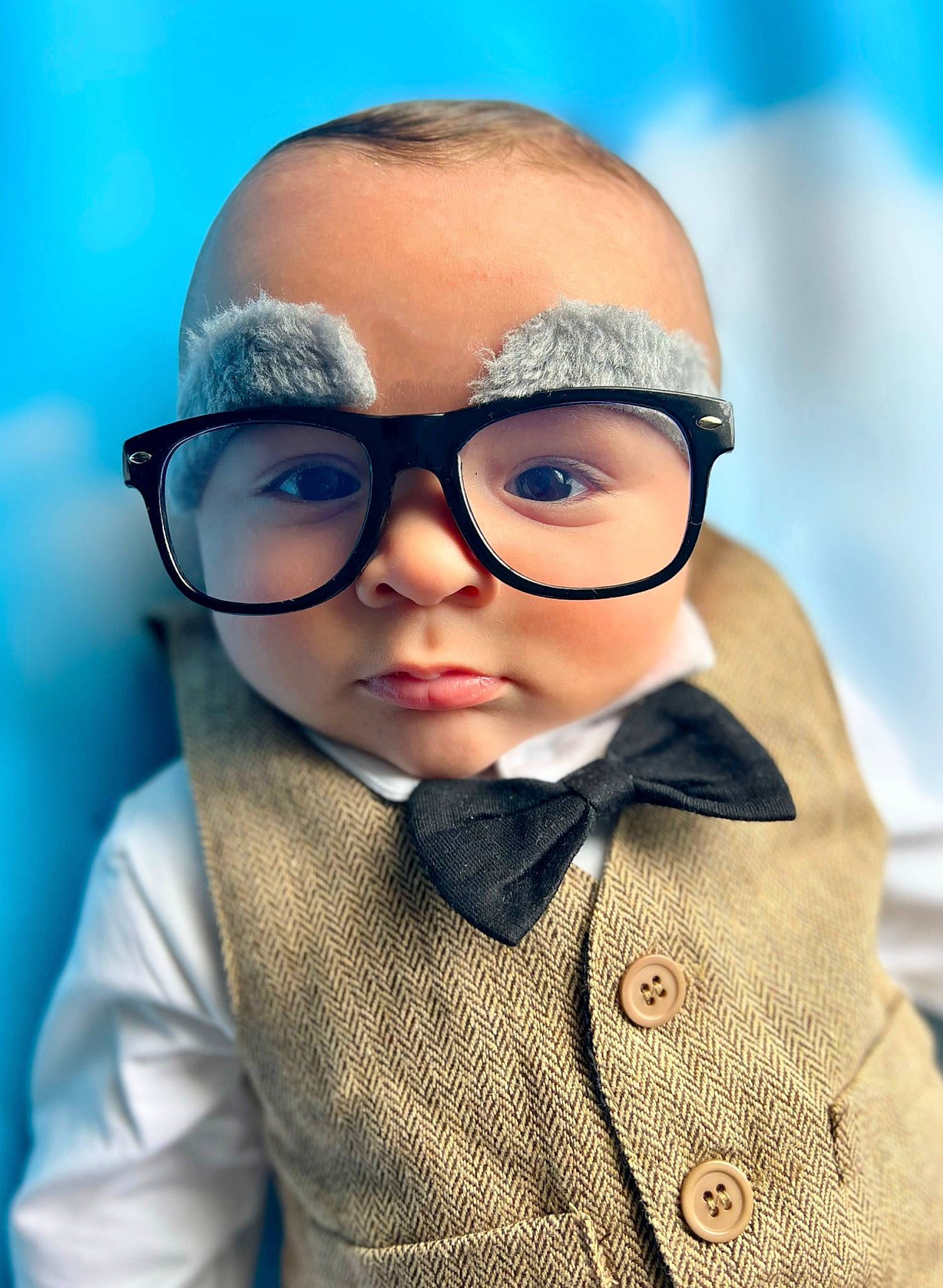 Greyson joined the competition — help win amazing prizes! audio_equipment, bow_tie, collar, doll, electric_blue, eyebrow, eyelash, eyewear, facial_hair, fashion_accessory, fun, gadget, headgear, outerwear, person, personal_protective_equipment, sleeve, sports_gear, toddler, toy