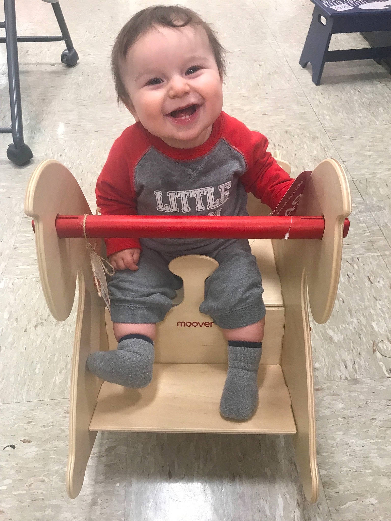 Kylan joined the competition — help win amazing prizes! child, furniture, joy, person, play, sitting, smile, toddler