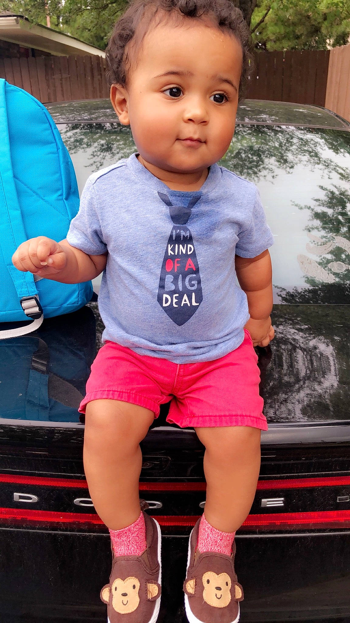 Aydrian joined the competition — help win amazing prizes! baby, cheek, child, child_model, cool, footwear, leg, person, pink, shoe, shorts, sitting, t_shirt, thigh, toddler, vacation