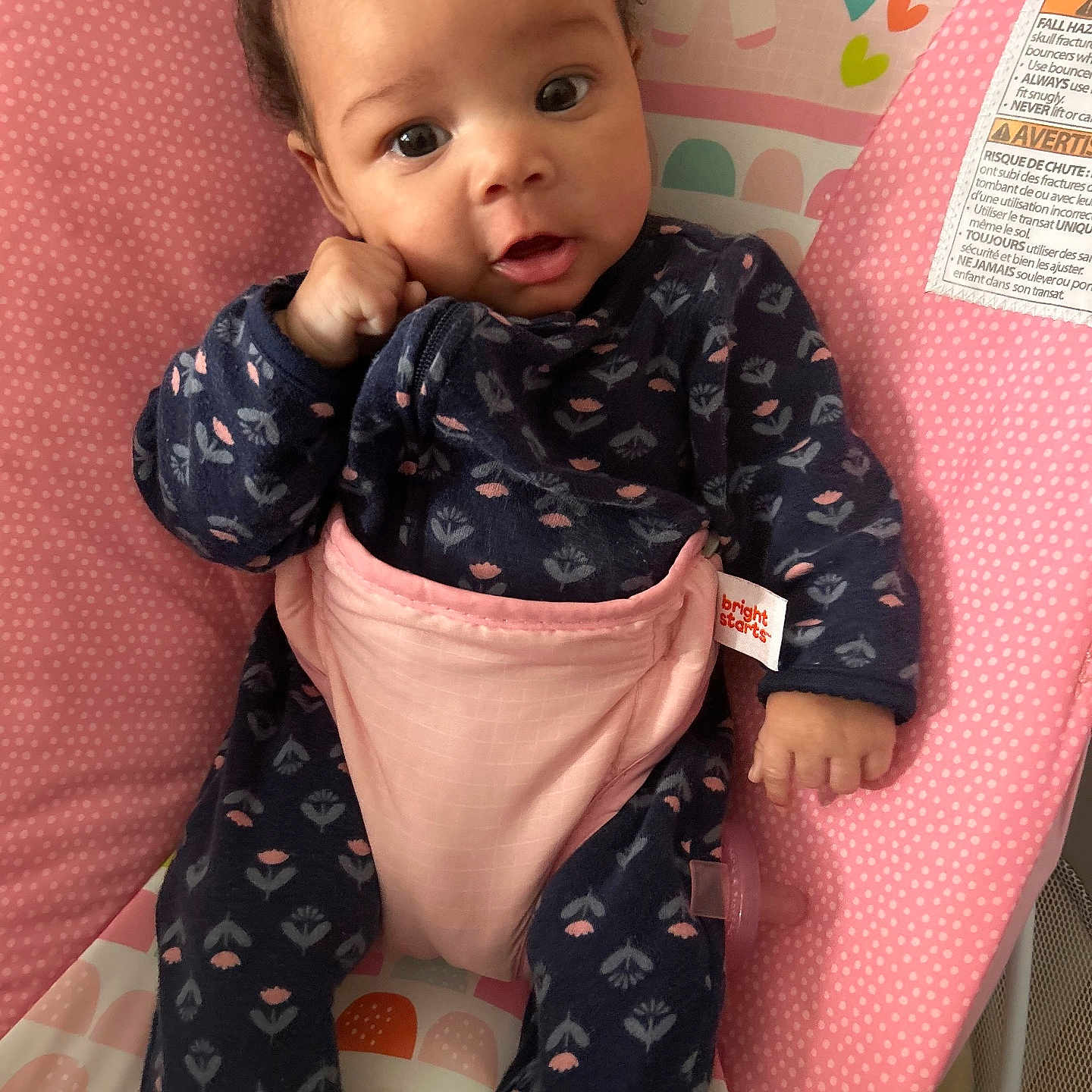 Alaiela is registered to the contest to win money with this photo: baby, blanket, chair, clothing, cushion, face, furniture, hair, happy, head, homedecor, pajamas, pants, person, photography, portrait, quilt, sitting, sleeve, yawning