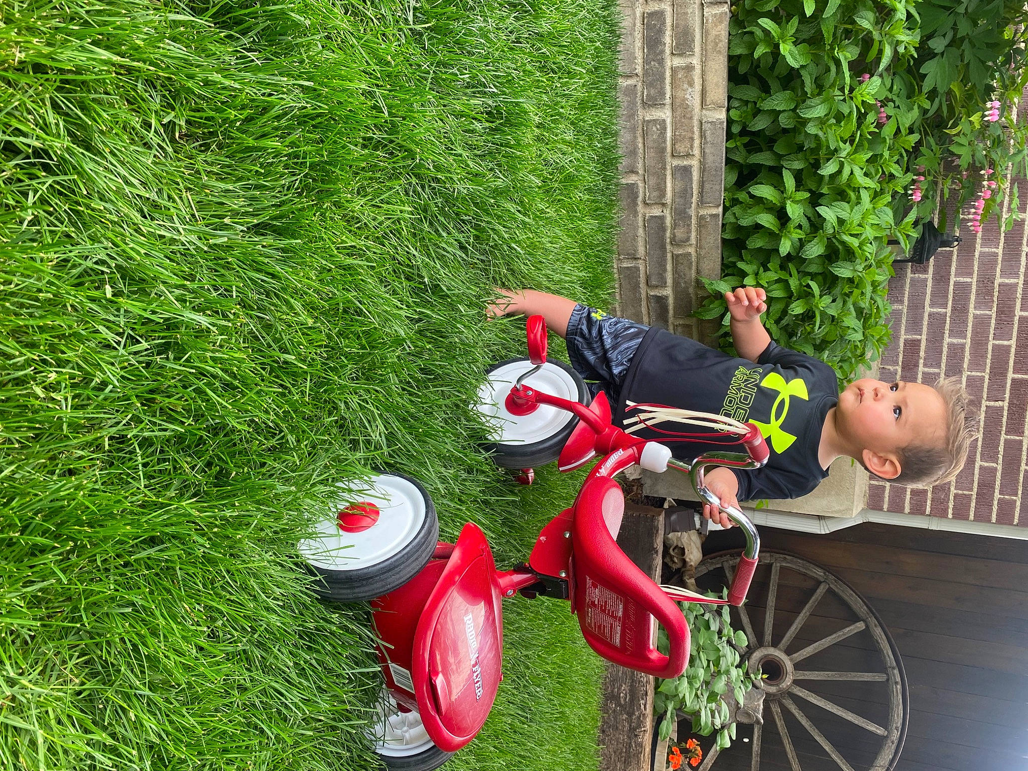 Easton is registered to the contest to win money with this photo: automotive_tire, bicycle, bicycle_accessory, bicycle_fork, bicycle_frame, bicycle_handlebar, bicycle_saddle, bicycle_tire, bicycle_wheel, cycling, grass, groundcover, leisure, motor_vehicle, person, plant, recreation, sports_equipment, tire, vehicle