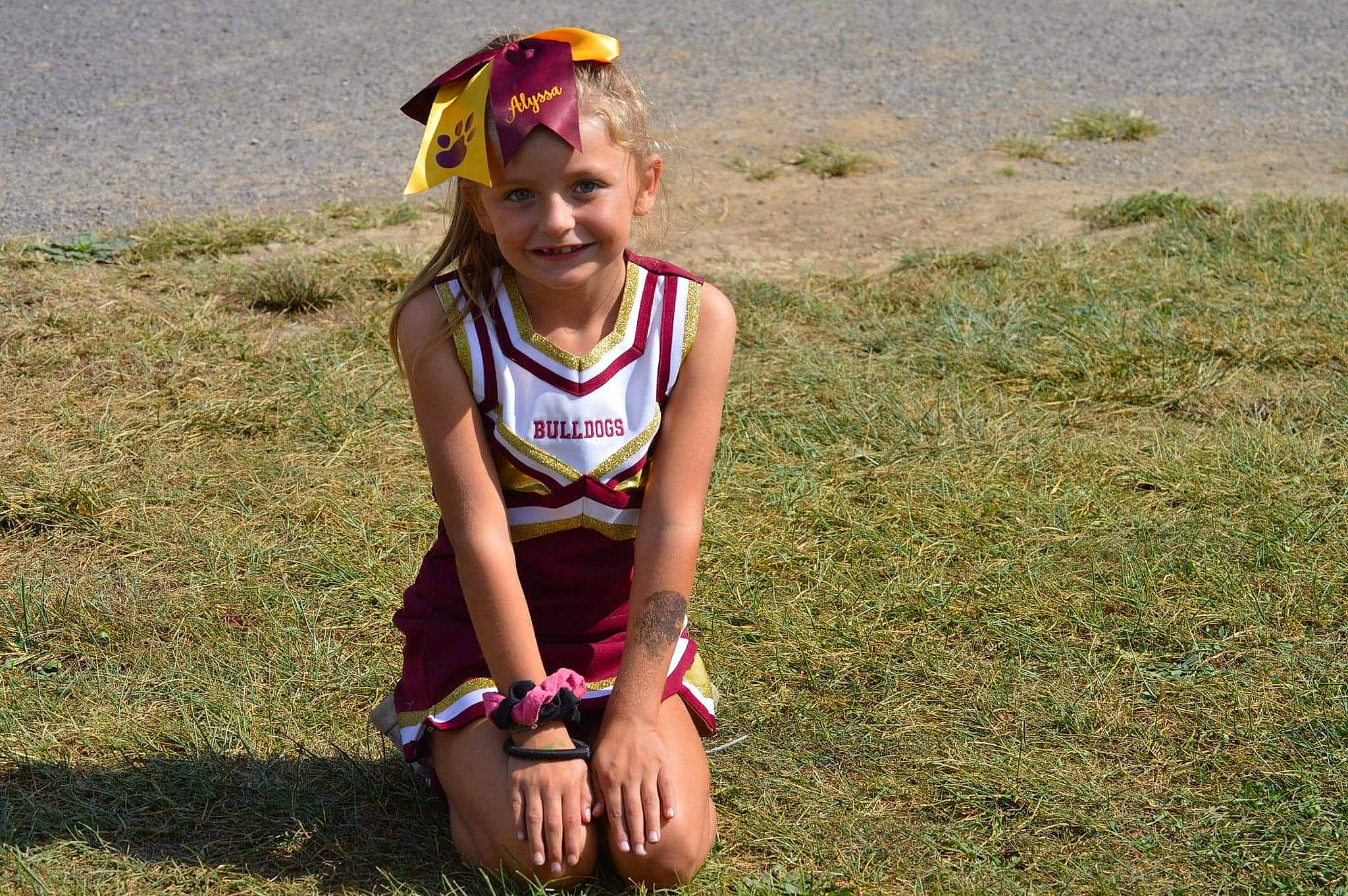 Alyssa is registered to the contest to win money with this photo: adventure, child, fun, grass, happy, joy, person, play, recreation, smile, summer, vacation