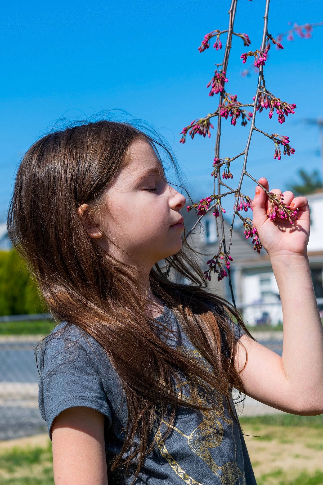 Isabelle joined the competition — help win amazing prizes! beauty, brown_hair, electric_blue, flowering_plant, fruit, fun, gesture, grass, happy, jewellery, leisure, lip, people_in_nature, person, photograph, plant, sky, summer, thumb, twig