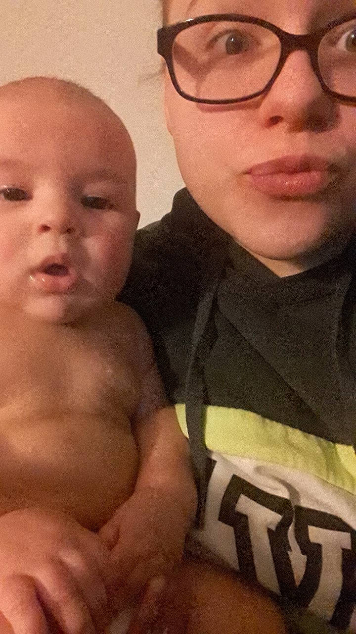 Sean joined the competition — help win amazing prizes! arm, baby, barechested, cheek, child, chin, eyebrow, eyewear, face, facial_expression, forehead, glasses, head, human, lip, muscle, nose, person, selfie, skin