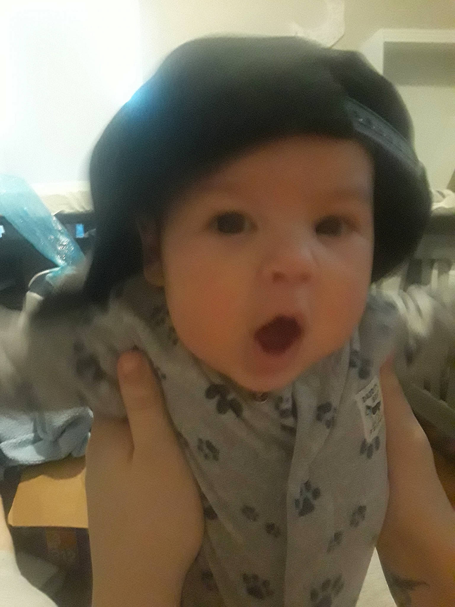 Sean joined the competition — help win amazing prizes! baby, black_hair, cap, cheek, child, cool, face, forehead, hat, head, headgear, lip, mouth, nose, person, selfie, skin, surprise, toddler
