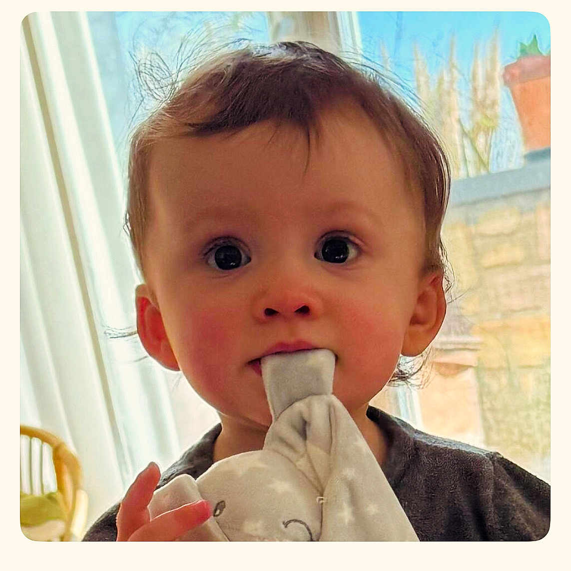 Alba participe au concours pour gagner de l'argent avec cette photo : baby, biting, bodypart, clothing, coat, cream, cutlery, dessert, eating, face, finger, food, hand, head, icecream, jacket, person, photography, portrait, spoon