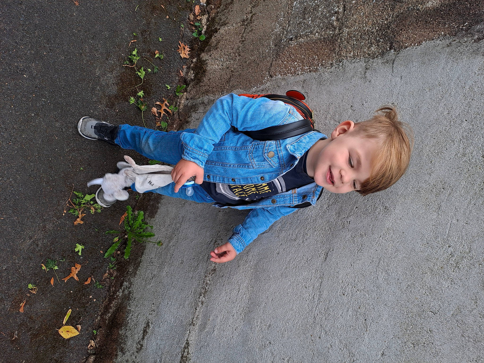Vicenzo a rejoint le concours — aidez-le/la à gagner de superbes lots ! asphalt, child, concrete, electric_blue, fun, grass, leisure, people_in_nature, person, petal, plant, play, road_surface, shadow, shoe, sidewalk, sitting, tar, toddler, tree