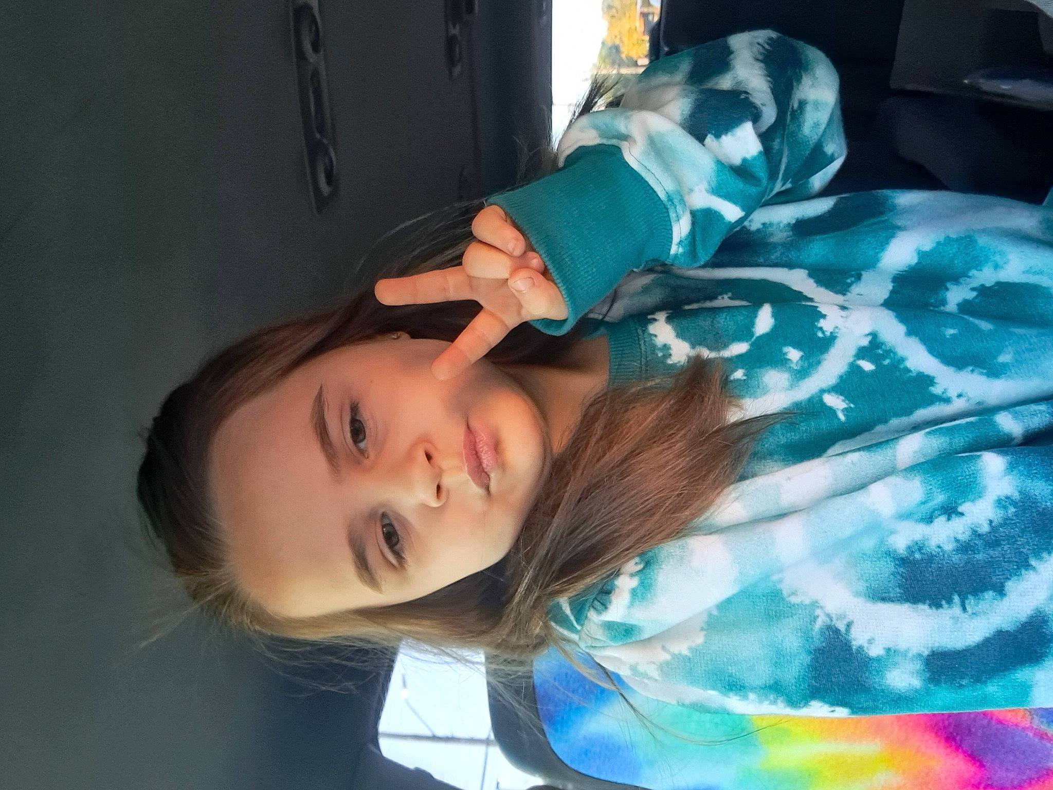 Rylee joined the competition — help win amazing prizes! child, electric_blue, eyebrow, eyelash, fashion_accessory, flash_photography, fun, grass, hair_coloring, happy, pattern, person, portrait_photography, room, sitting, toddler