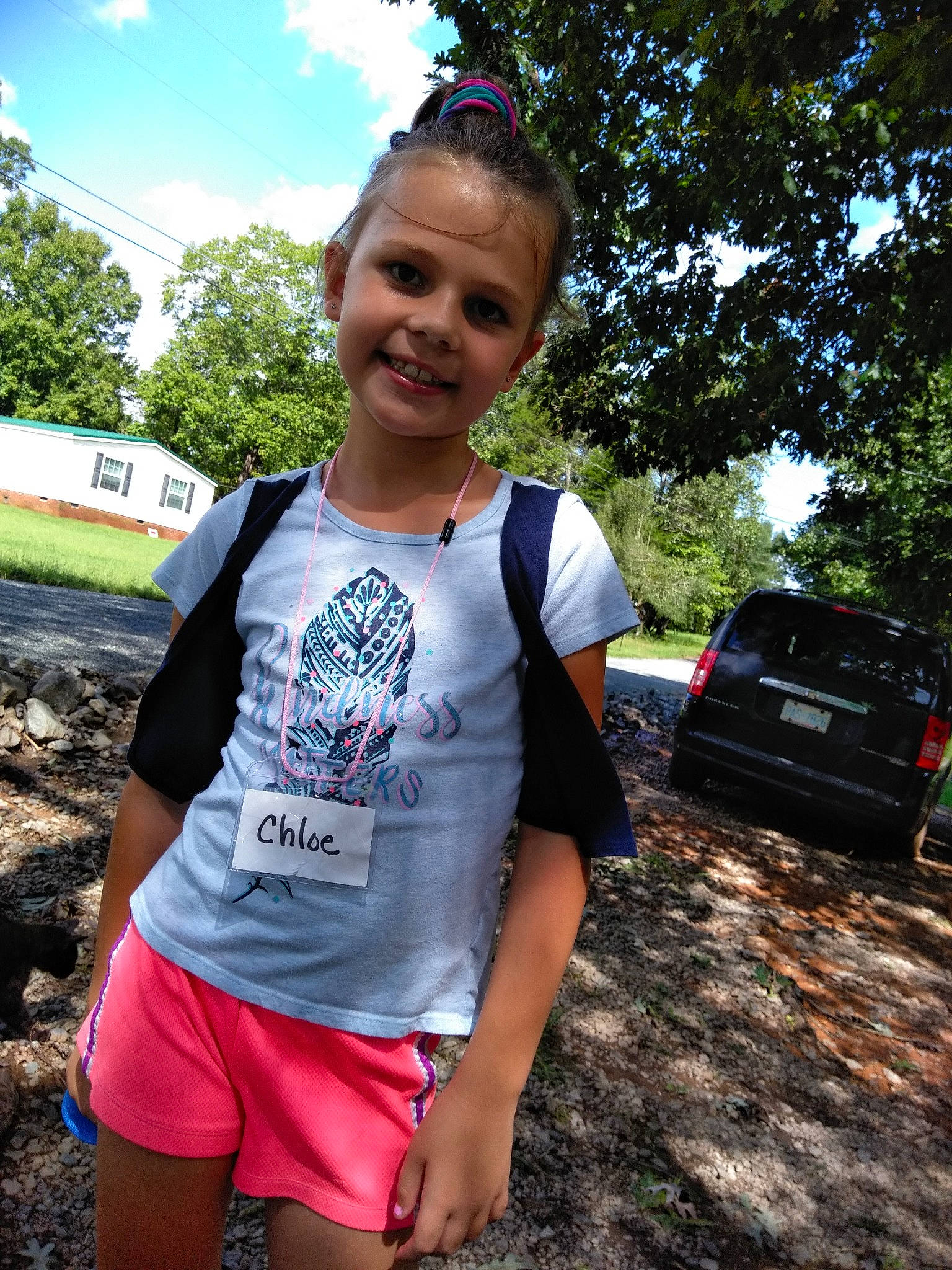 Chloe joined the competition — help win amazing prizes! child, community, fun, head, joy, leisure, people, person, photography, pink, plant, recreation, shorts, smile, style, summer, t_shirt, top, tree, vacation