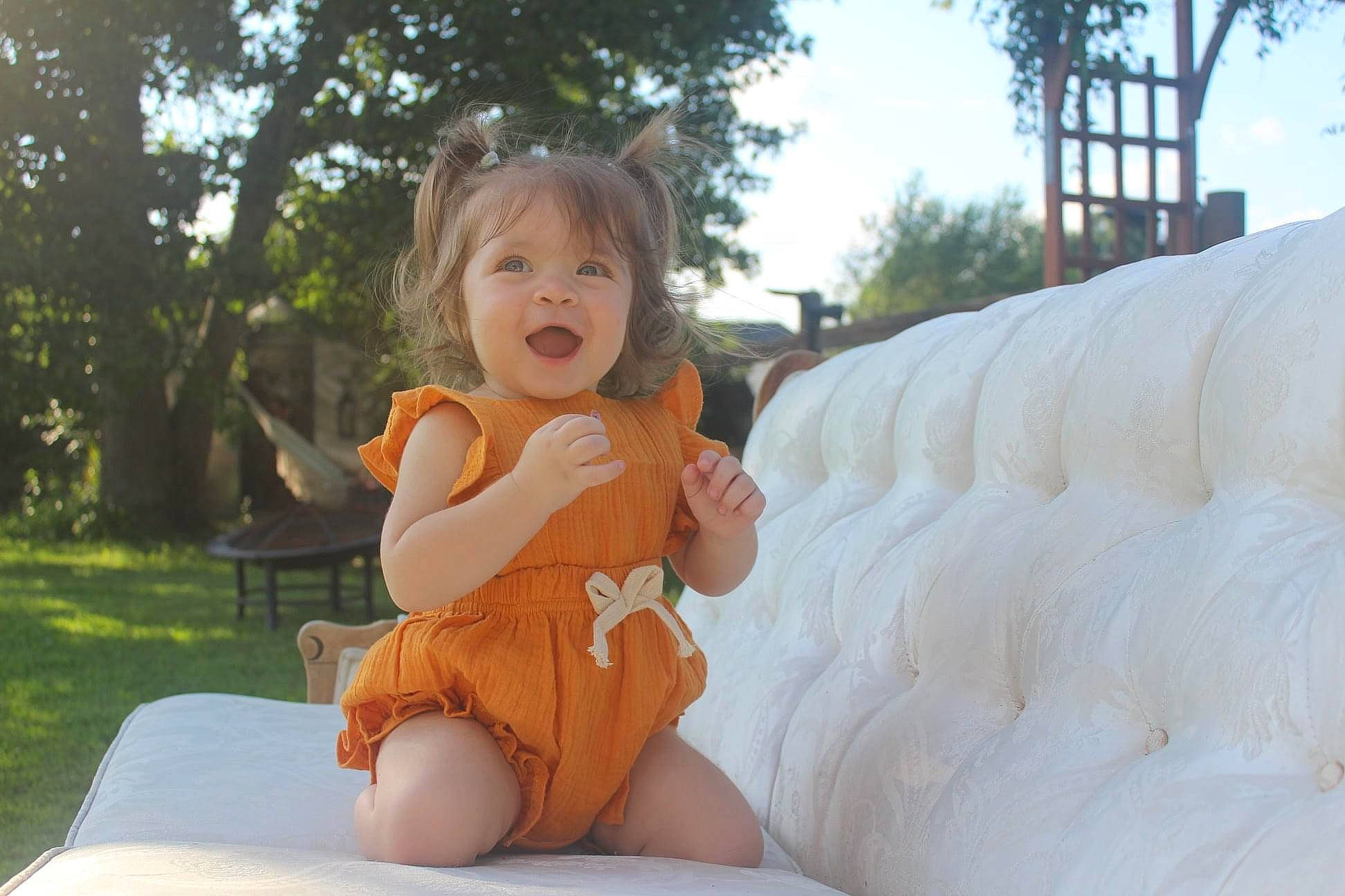 Kyra joined the competition — help win amazing prizes! baby, baby_toddler_clothing, beauty, dress, eye, face, grass, hair, happy, head, leisure, person, plant, shorts, skin, sky, smile, summer, thigh, toddler