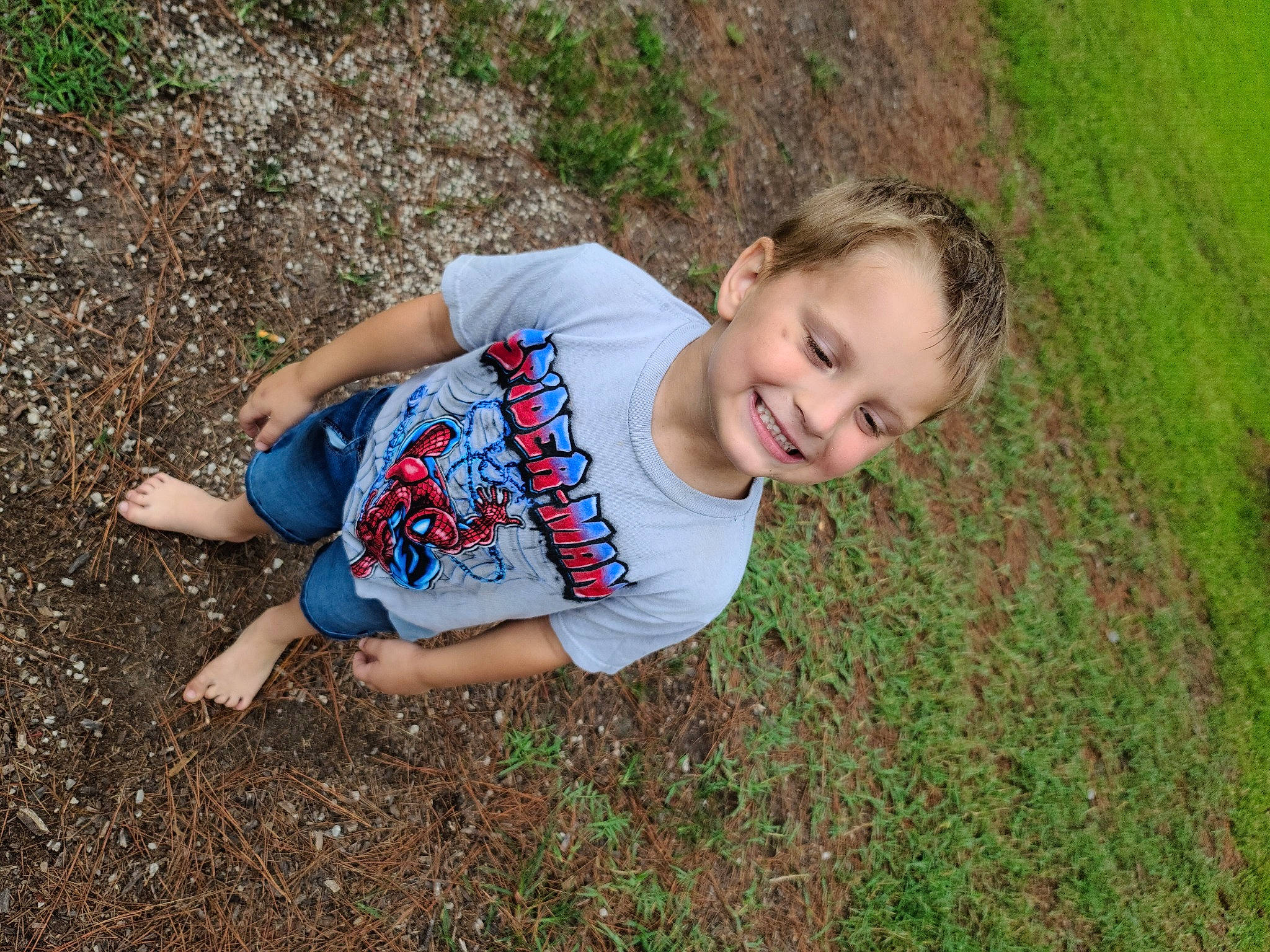 Sanford is registered to the contest to win money with this photo: baby_toddler_clothing, child, fun, grass, grass_family, grassland, groundcover, happy, joy, landscape, lawn, leaf, leisure, mammal, people_in_nature, person, plant, smile, soil, toddler
