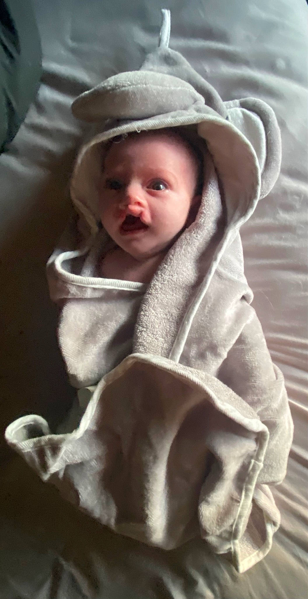 Blair joined the competition — help win amazing prizes! baby, baby_toddler_clothing, cap, cheek, child, comfort, eyelash, face, fashion_accessory, fur, hat, linens, lip, outerwear, person, portrait_photography, skin, sleeve, sun_hat, toddler