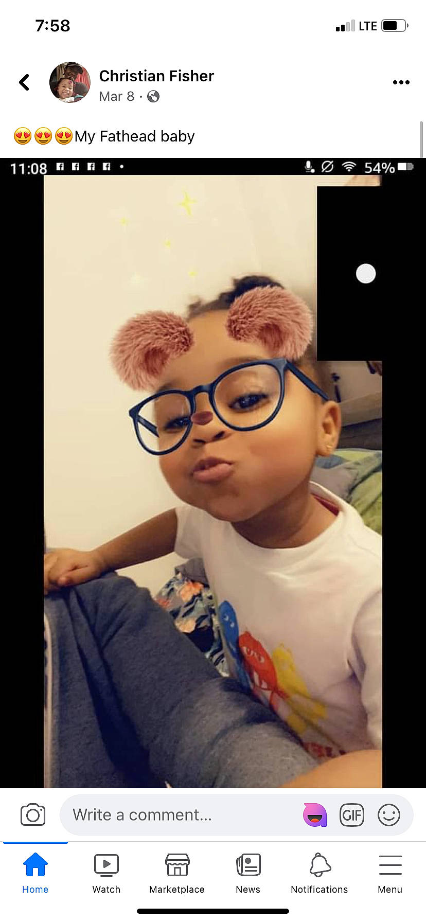 Lianna joined the competition — help win amazing prizes! audio_equipment, chin, electronic_device, eyebrow, eyewear, font, forehead, fun, gadget, gesture, glasses, happy, nose, person, personal_protective_equipment, photo_caption, screenshot, selfie, t_shirt, vision_care