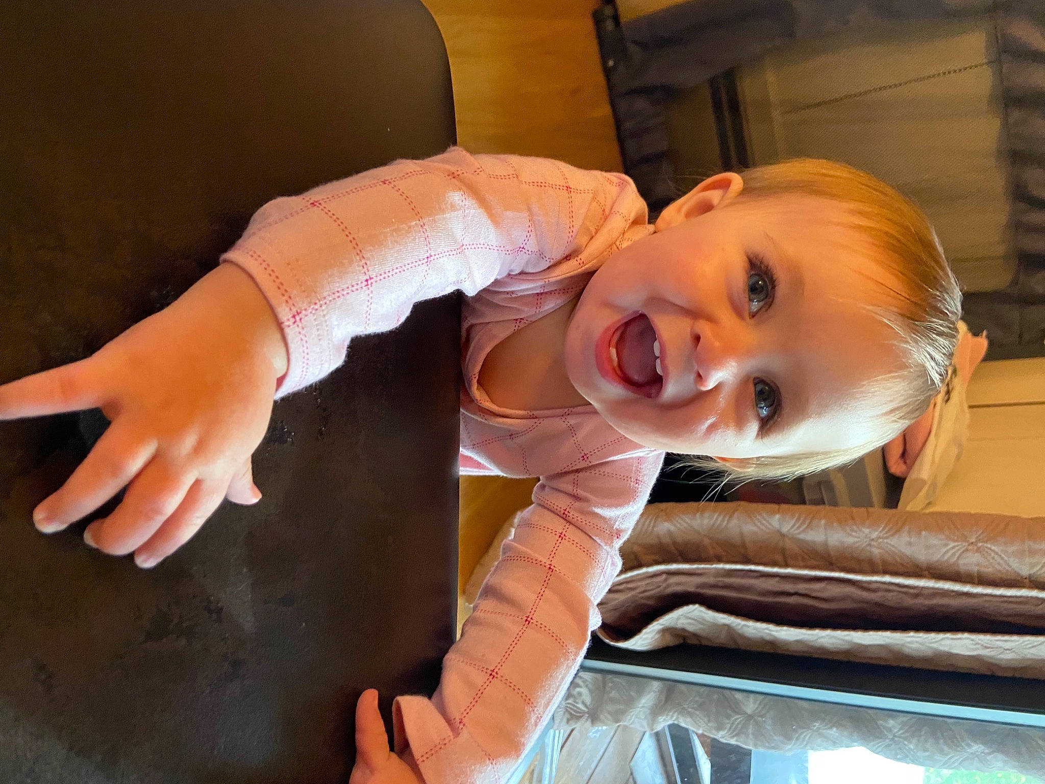 Billie is registered to the contest to win money with this photo: baby, baby_toddler_clothing, blond, bracelet, child, child_model, ear, elbow, finger, joint, person, skin, thumb, toddler, wrist