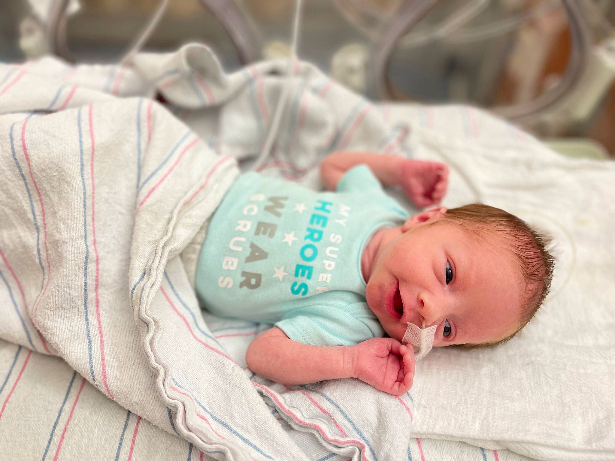 Emersyn joined the competition — help win amazing prizes! baby, baby_products, baby_toddler_clothing, bedtime, child, comfort, eye, hat, head, human_body, linens, nap, person, portrait_photography, room, sitting, skin, sleep, sleeve, toddler