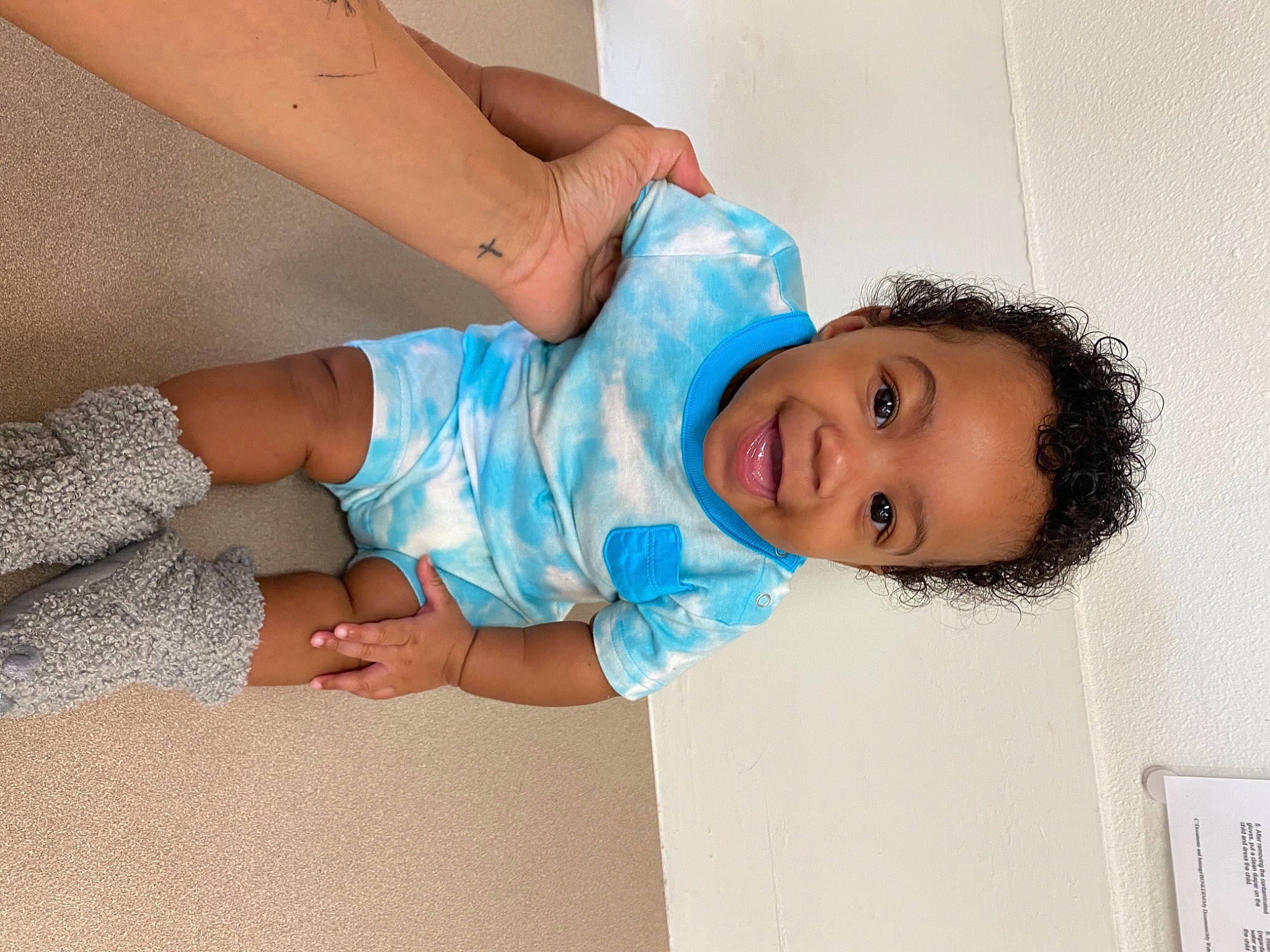Mylo joined the competition — help win amazing prizes! arm, baby, baby_toddler_clothing, child, comfort, elbow, electric_blue, finger, fun, gesture, hand, human_body, joint, leg, person, shoulder, skin, sleeve, smile, toddler