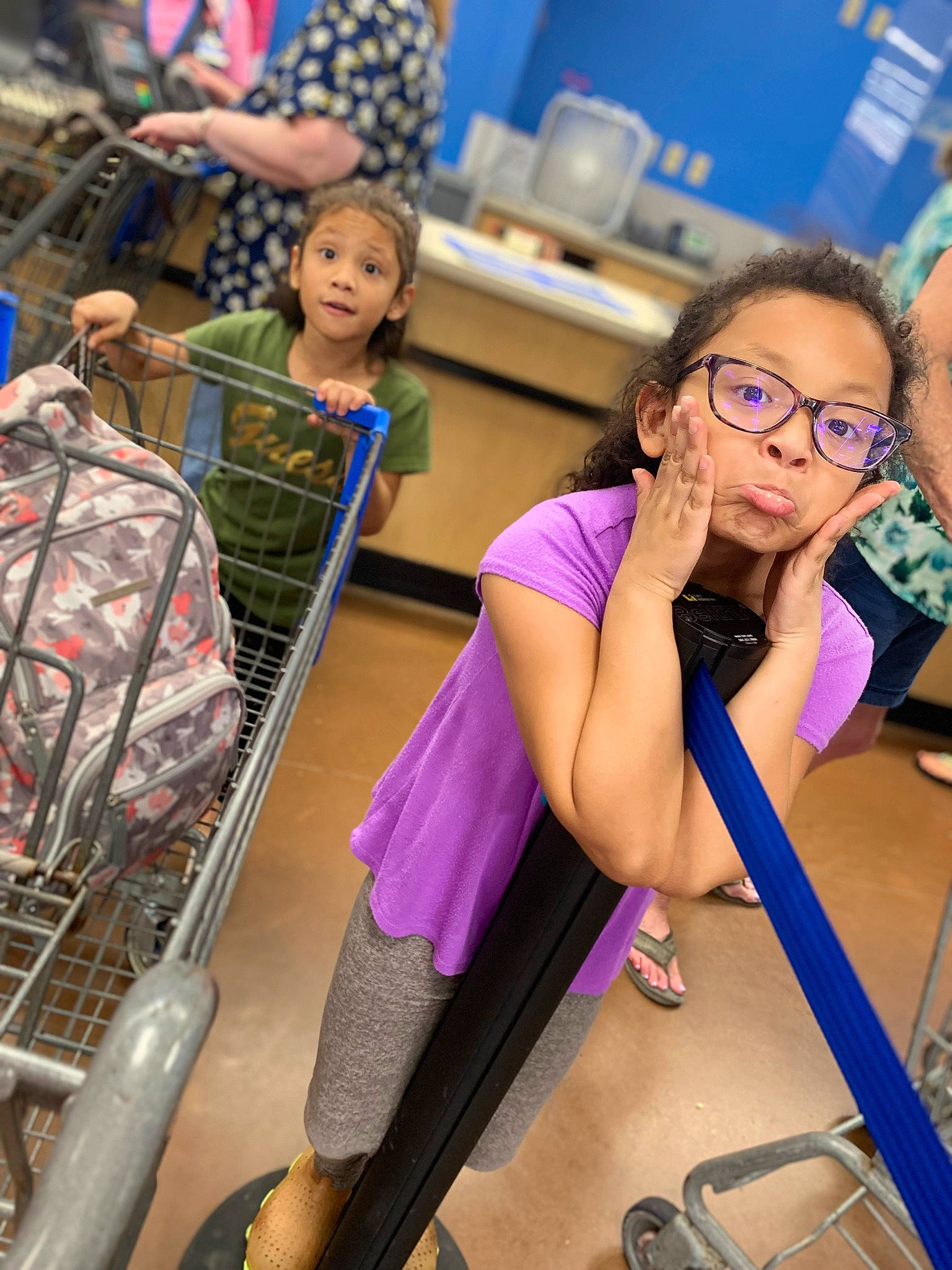 Izabella joined the competition — help win amazing prizes! blue, cart, child, electric_blue, escalator, event, eyewear, fashion_design, fun, human_leg, joint, leisure, person, purple, shopping_cart, snapshot, sportswear, street_fashion, surprise, t_shirt