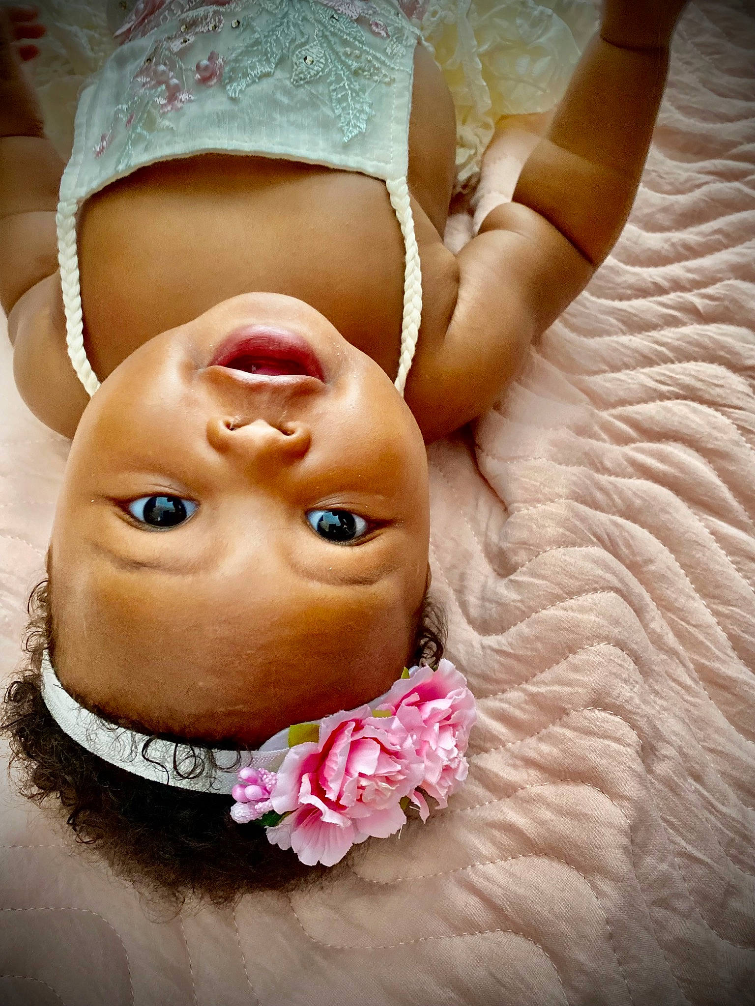 Kalaya joined the competition — help win amazing prizes! baby, cheek, eye, eyebrow, eyelash, face, flower, happy, head, human_body, iris, jaw, lip, mouth, neck, nose, person, pink, skin, textile